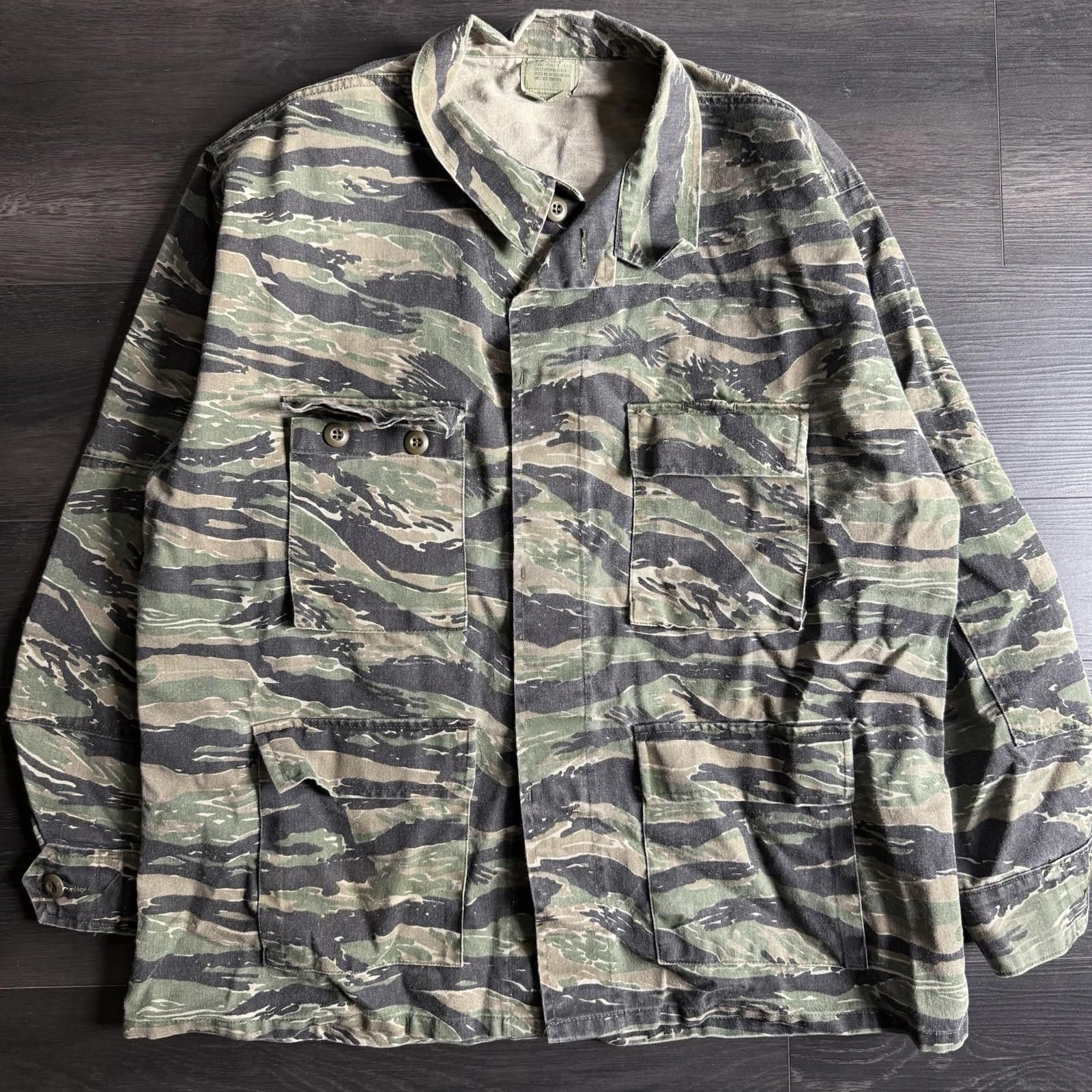 Propper Vintage 80s Era Tiger Stripe Military Button Jacket Men XL Size US XL / EU 56 / 4 - 1 Thumbnail