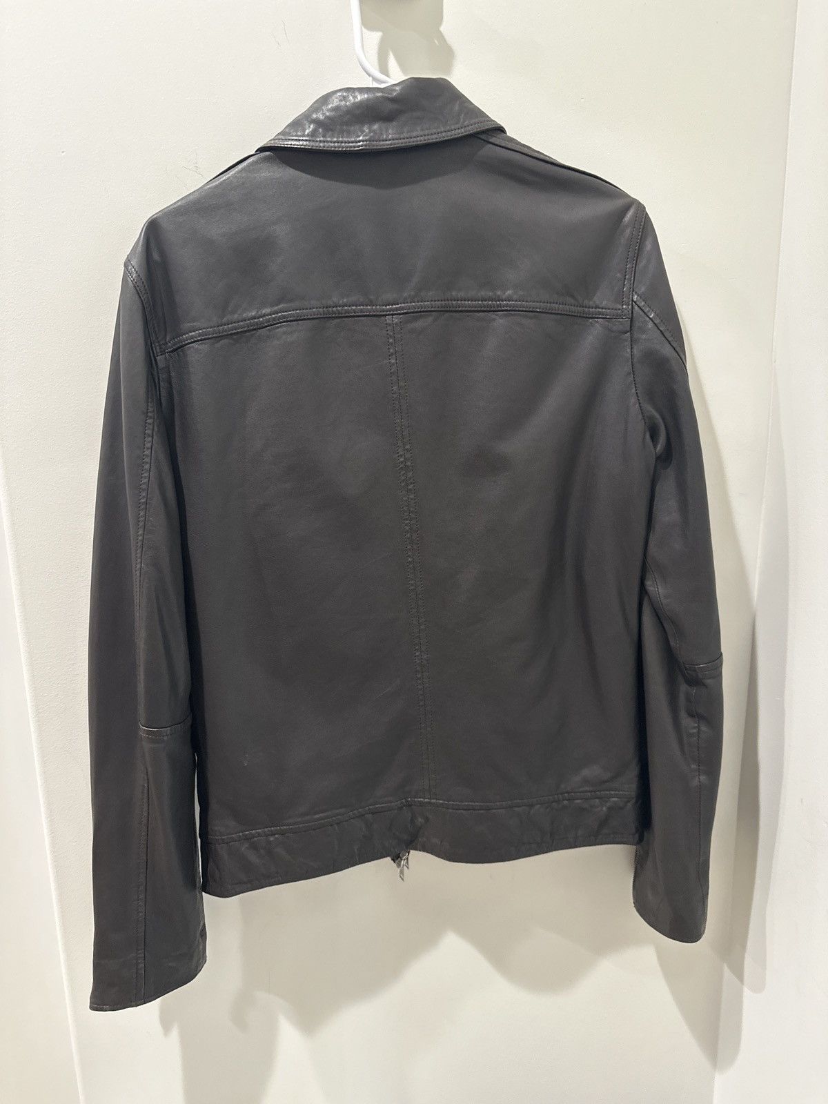 image of Allsaints All Saints Leather Jacket in Brown, Men's (Size XS)