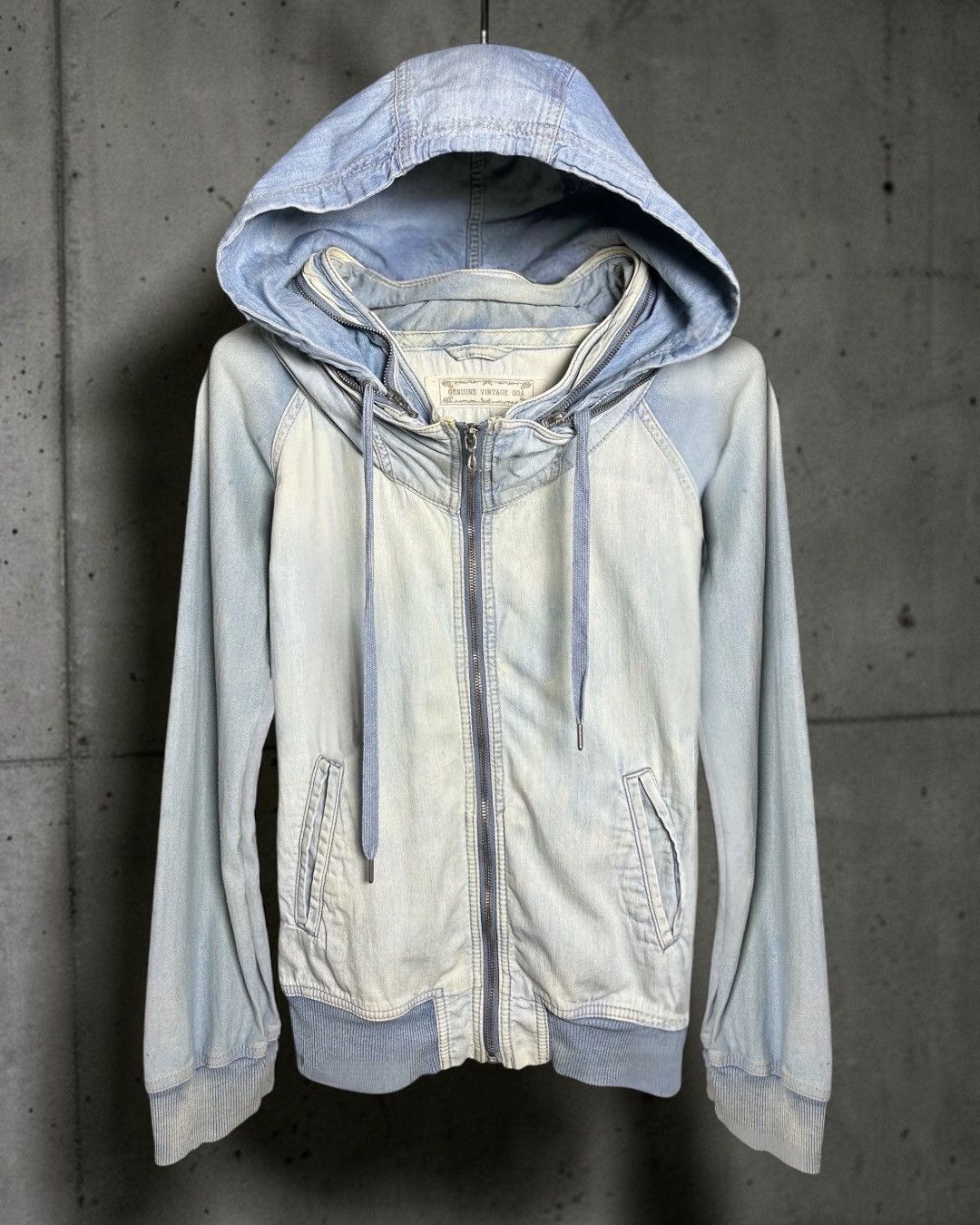 GOA Genuine Vintage Goa Distressed Denim-Style Hoodie Size US S / EU 44-46 / 1 - 1 Thumbnail