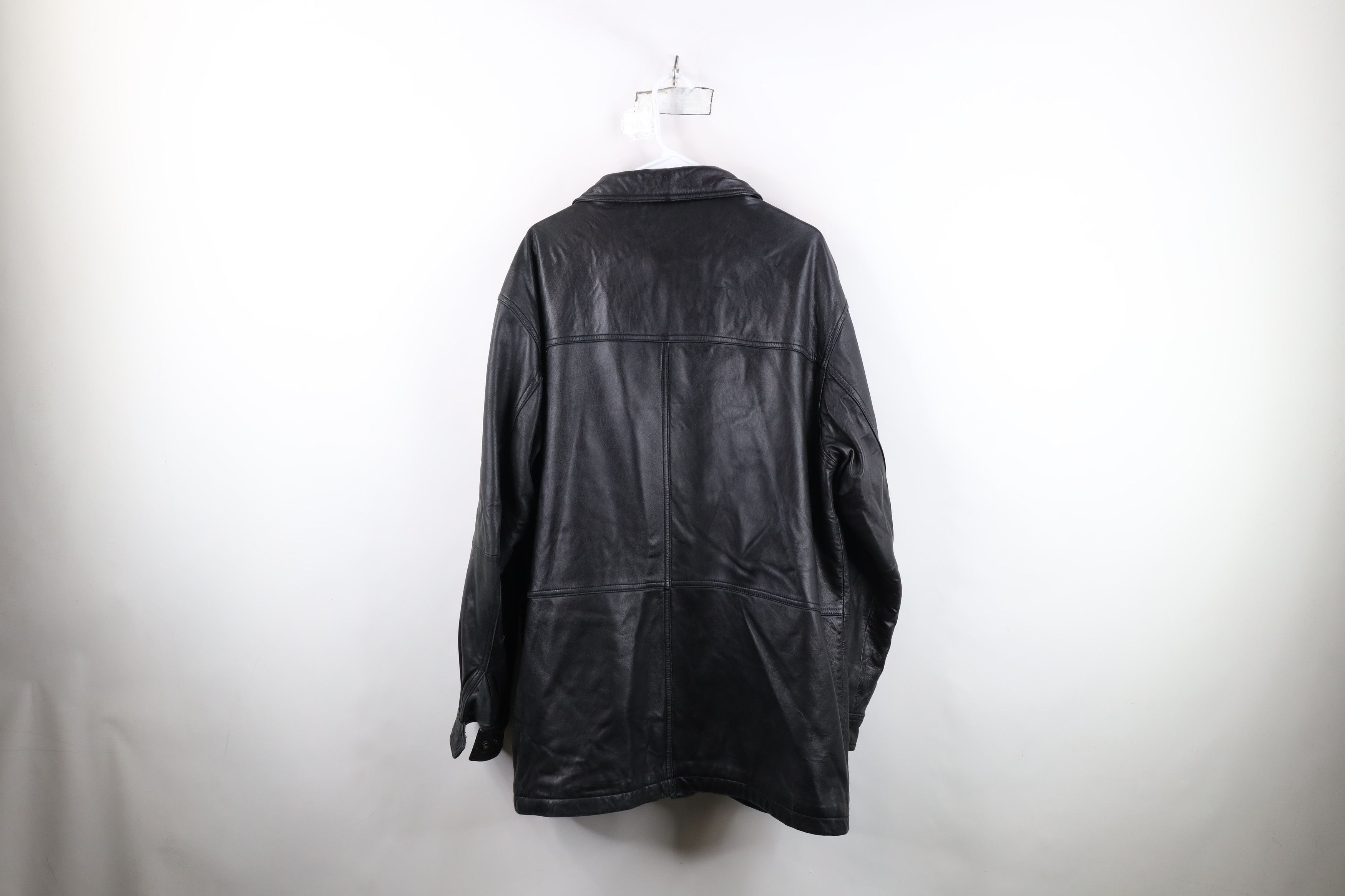 Jos. A. Bank Vintage Jos A Bank Quilted Leather Full Zip Jacket Black Size US L / EU 52-54 / 3 - 14 Thumbnail