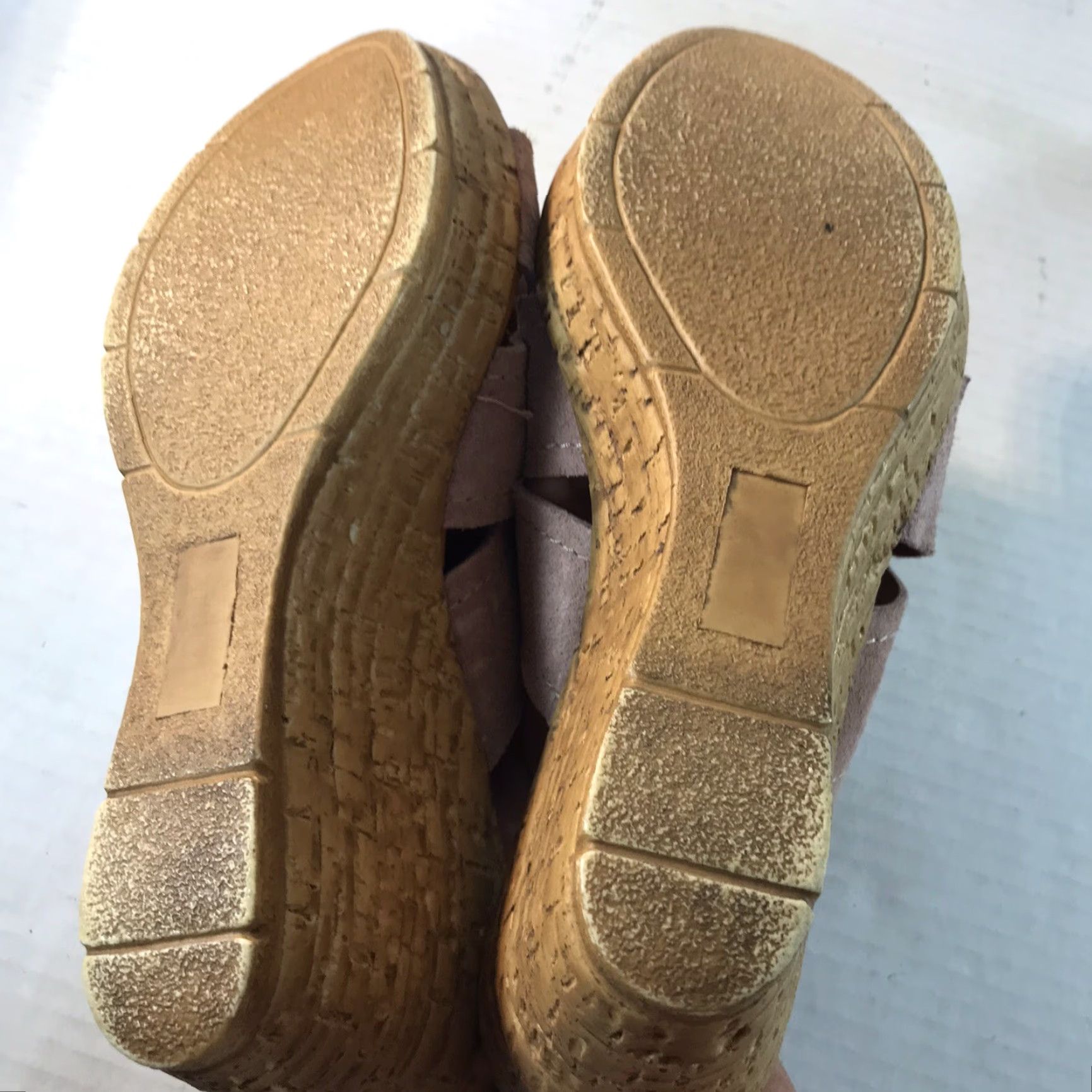 Vintage Mariella Pink Suede Wedge Slides Womens Size 6.5 High Heel Casual Italy Size US 7 / IT 37 - 6 Thumbnail