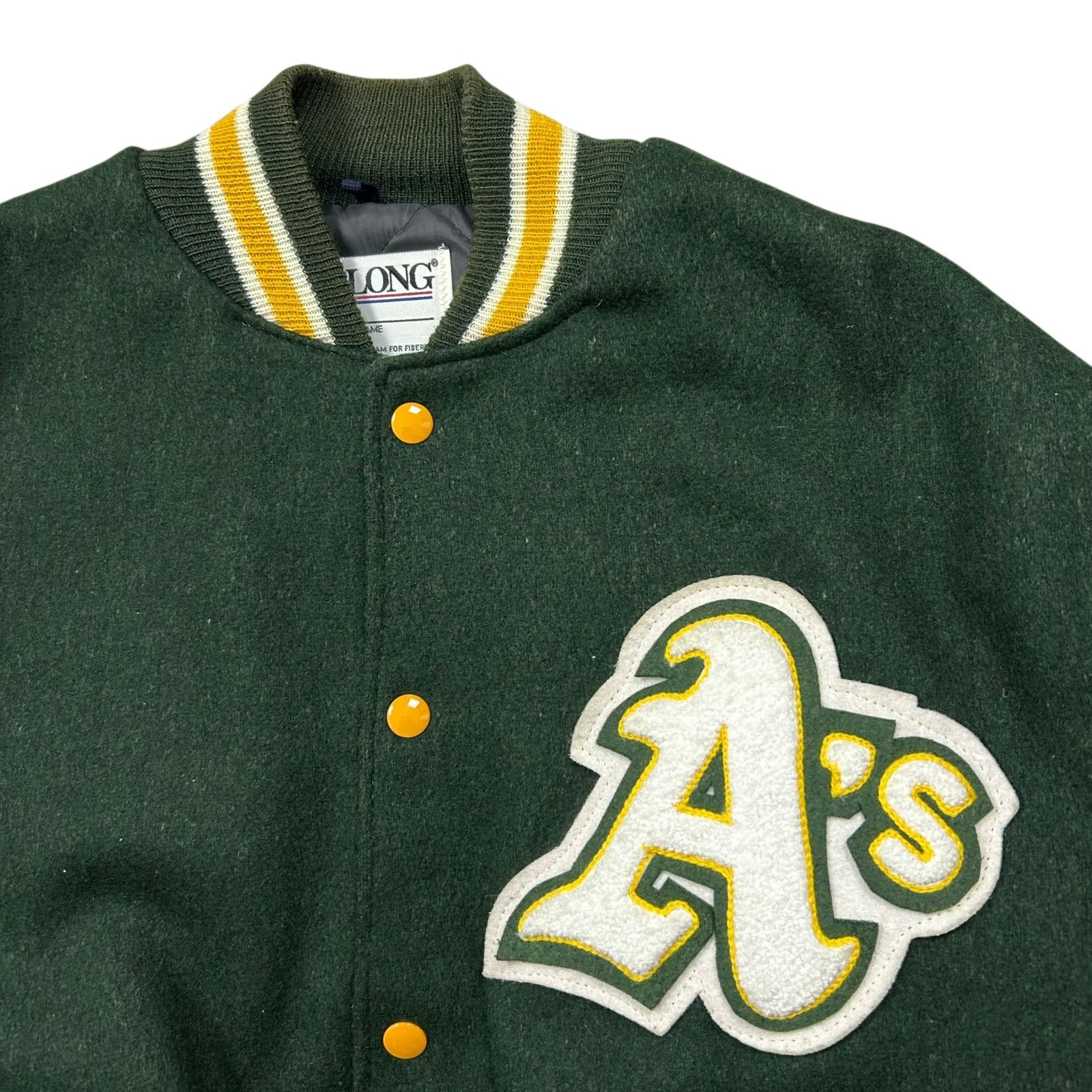 MLB VTG 90s OAKLAND ATHLETICS A's DELONG VARSITY JACKET Size US S / EU 44-46 / 1 - 4 Thumbnail