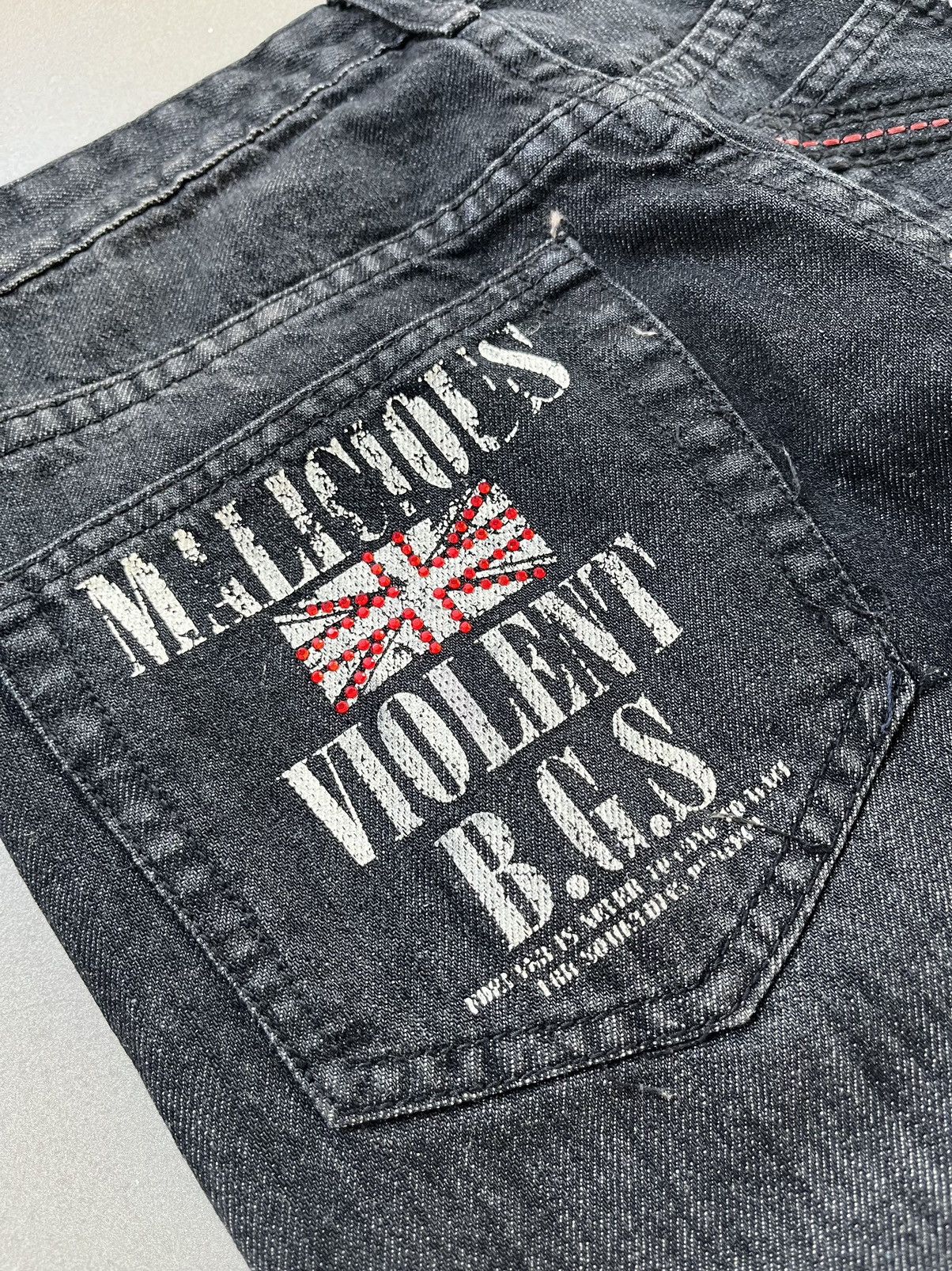 14th Addiction BERNINGS SHO SEDITIONARIES POEM DISTRESSED PUNK STYLE DENIM Size US 32 / EU 48 - 11 Thumbnail