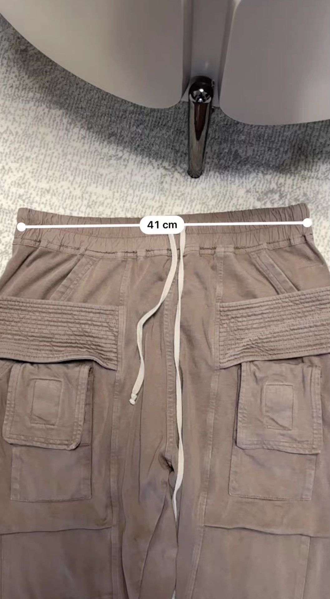 Rick Owens Drkshdw Rick Owens DRKSHDW Mastodon Cargo Pants Dust RIG Fabric Size US 34 / EU 50 - 4 Thumbnail