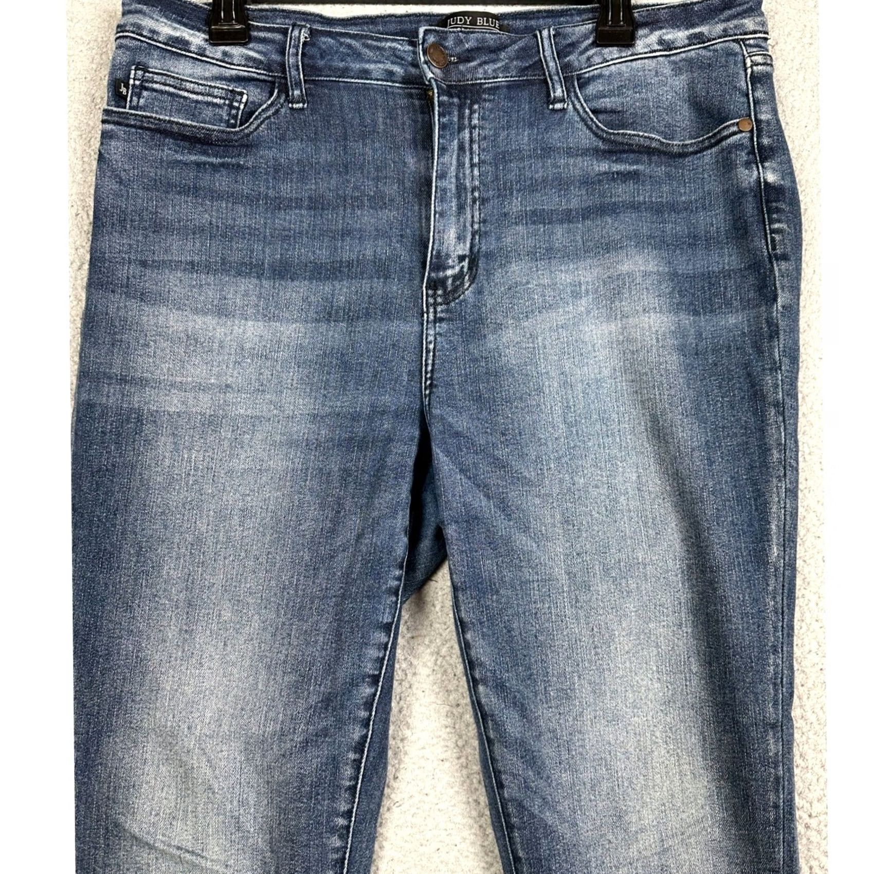 Vintage Judy Blue Jeans Womens Jeans Ankle Distressed Raw Hem Relaxed Stretch High Rise 15-32 Blue Size 36" / US 14 / IT 50 - 3 Thumbnail