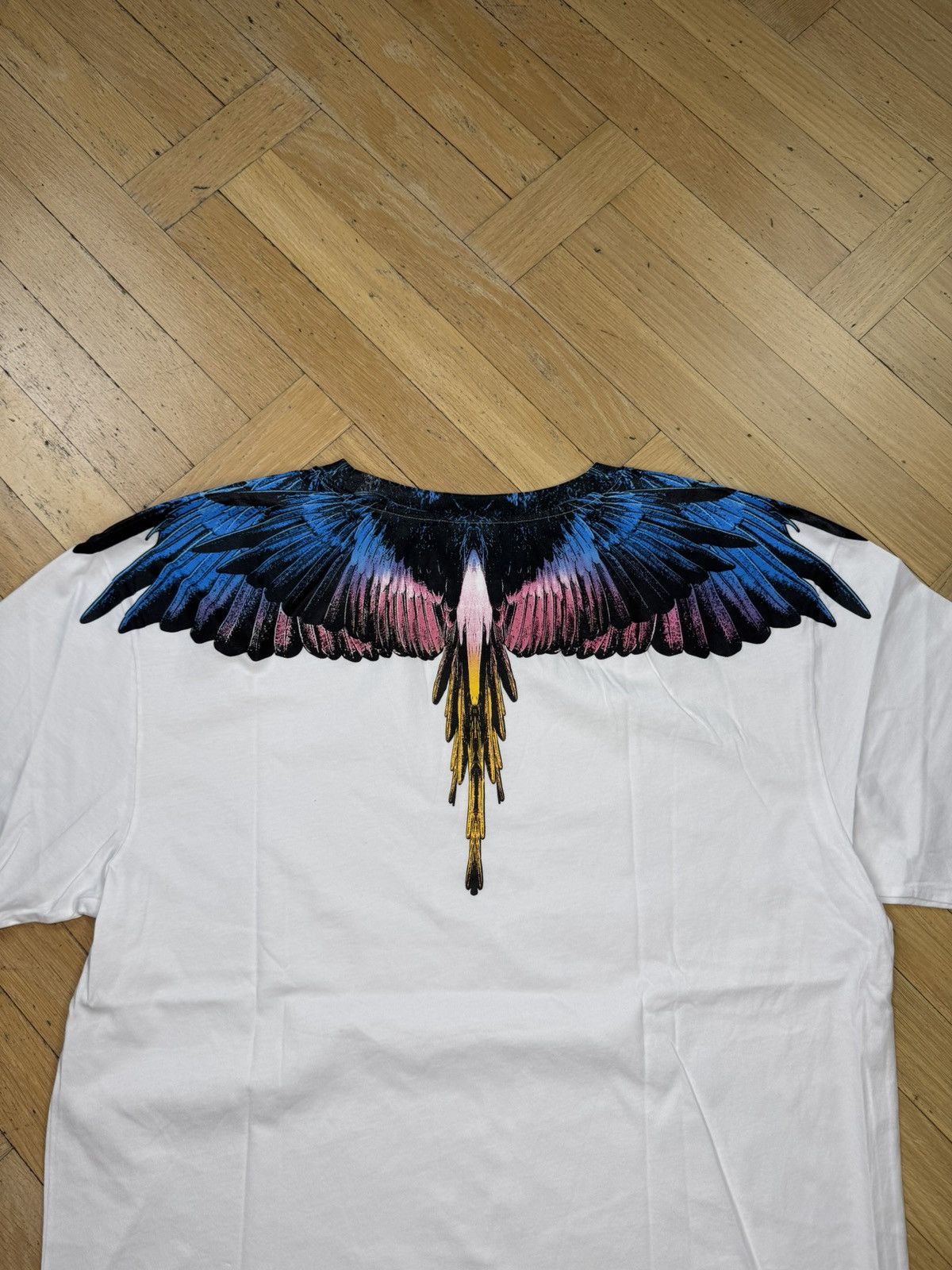 Marcelo Burlon MARCELO BURLON WING BLUE PINK WHITE TEE Size US L / EU 52-54 / 3 - 4 Thumbnail