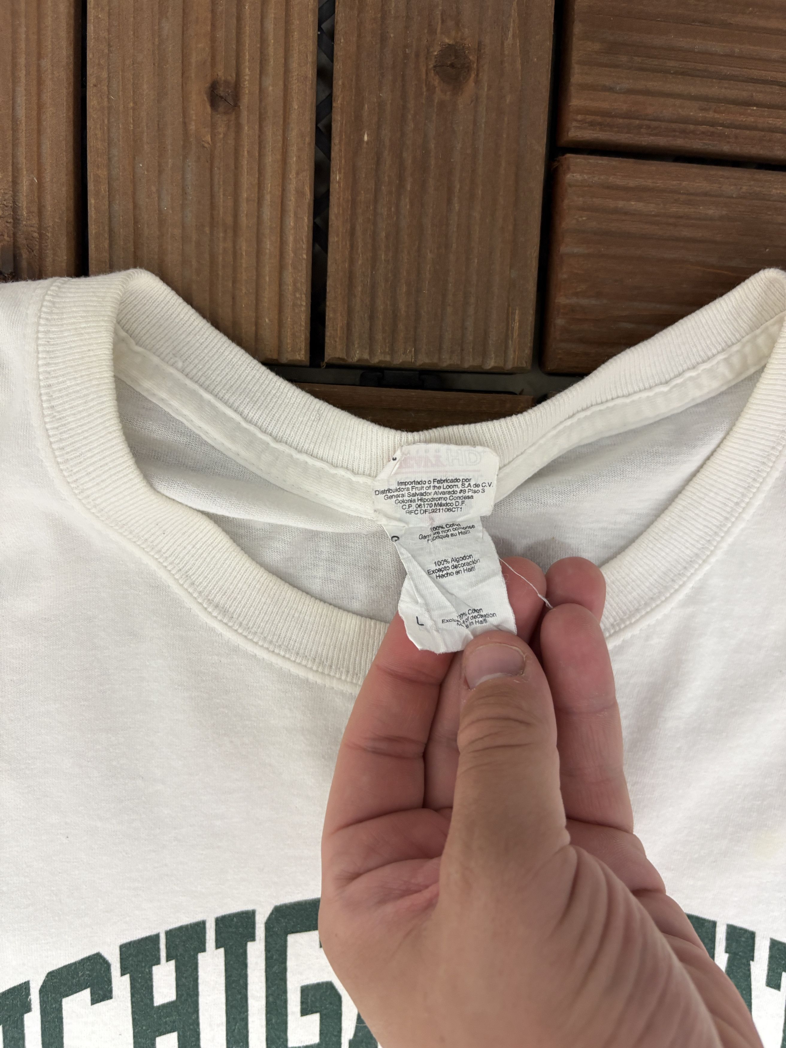 Vintage Michigan State Spartans Football Vintage White T-Shirt Tee Size US L / EU 52-54 / 3 - 5 Thumbnail