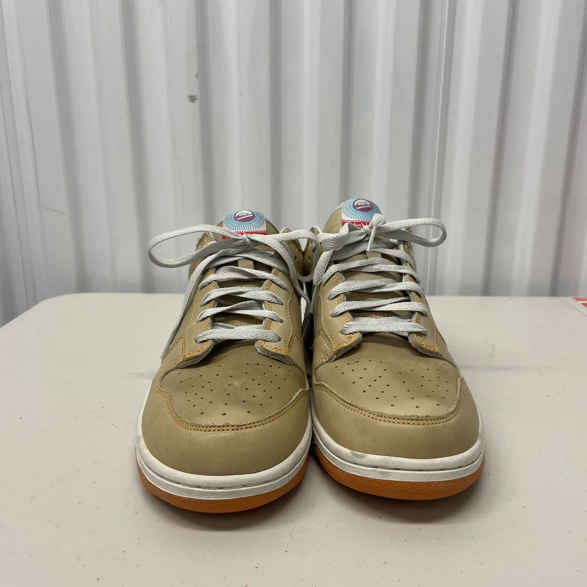 Nike Dunk Low EX Animizing Light Bone Sneakers 2007 Size US 12 / EU 45 - 4 Thumbnail