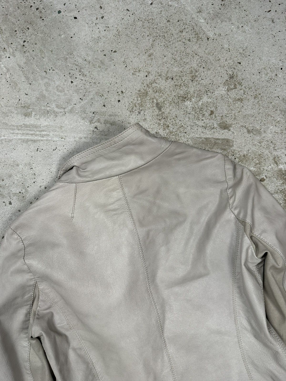 Japanese Brand Vintage Y2K Genuine Leather Beige Asymmetrical Archive Jackt Size US S / EU 44-46 / 1 - 13 Thumbnail