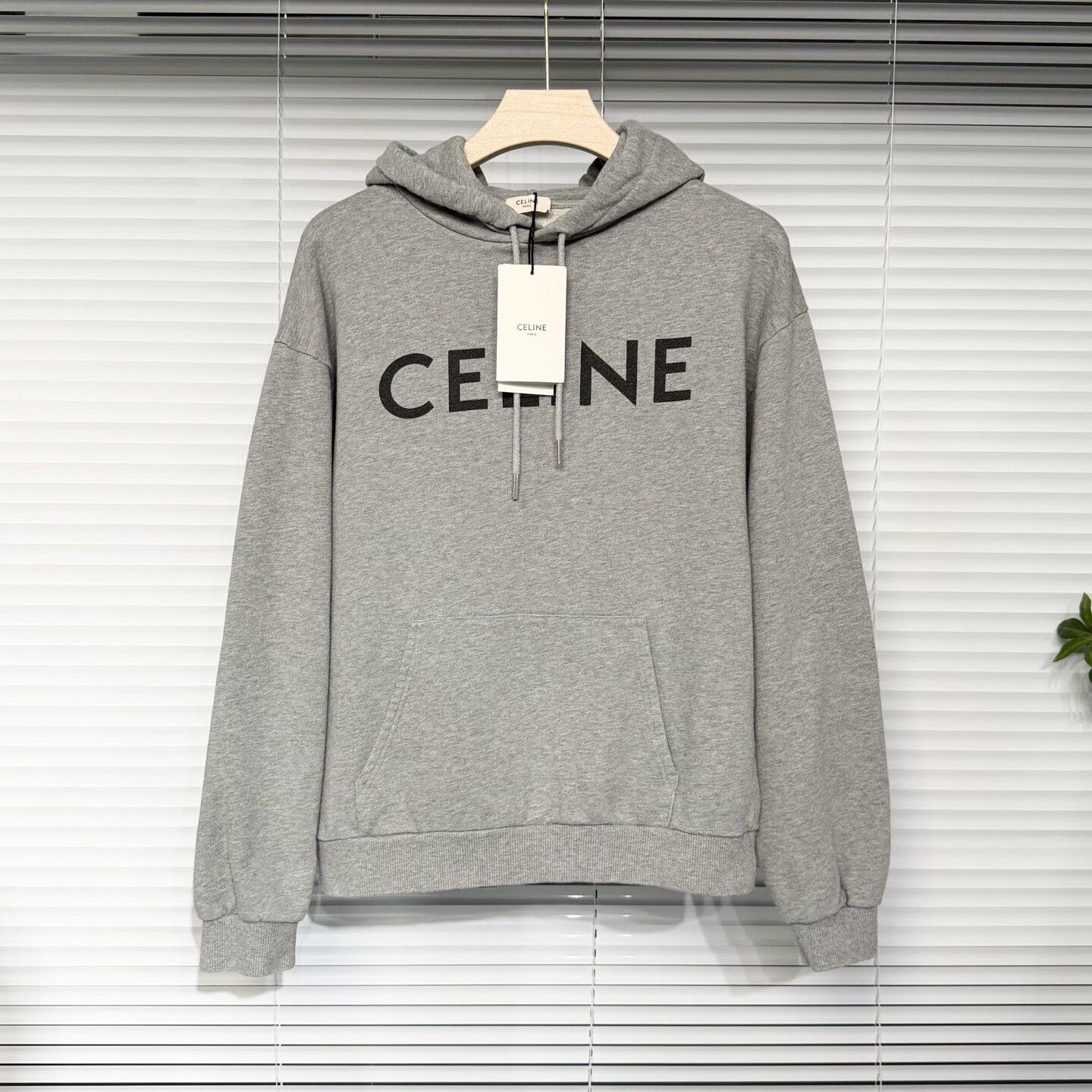 Celine celine gray hooded sweatshirt with logo Size US L / EU 52-54 / 3 - 1 Thumbnail