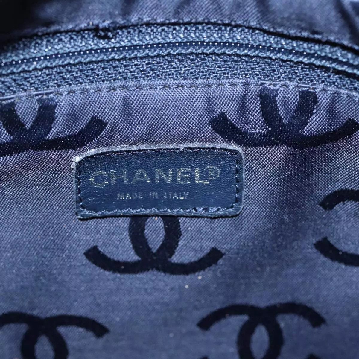 Chanel CHANEL COCO Mark Shoulder Bag Canvas Blue CC Size ONE SIZE - 7 Thumbnail