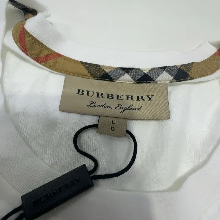 Burberry Burberry Burberry Embroidered White Short Sleeve T-Shirt-2 Size US L / EU 52-54 / 3 - 8 Thumbnail