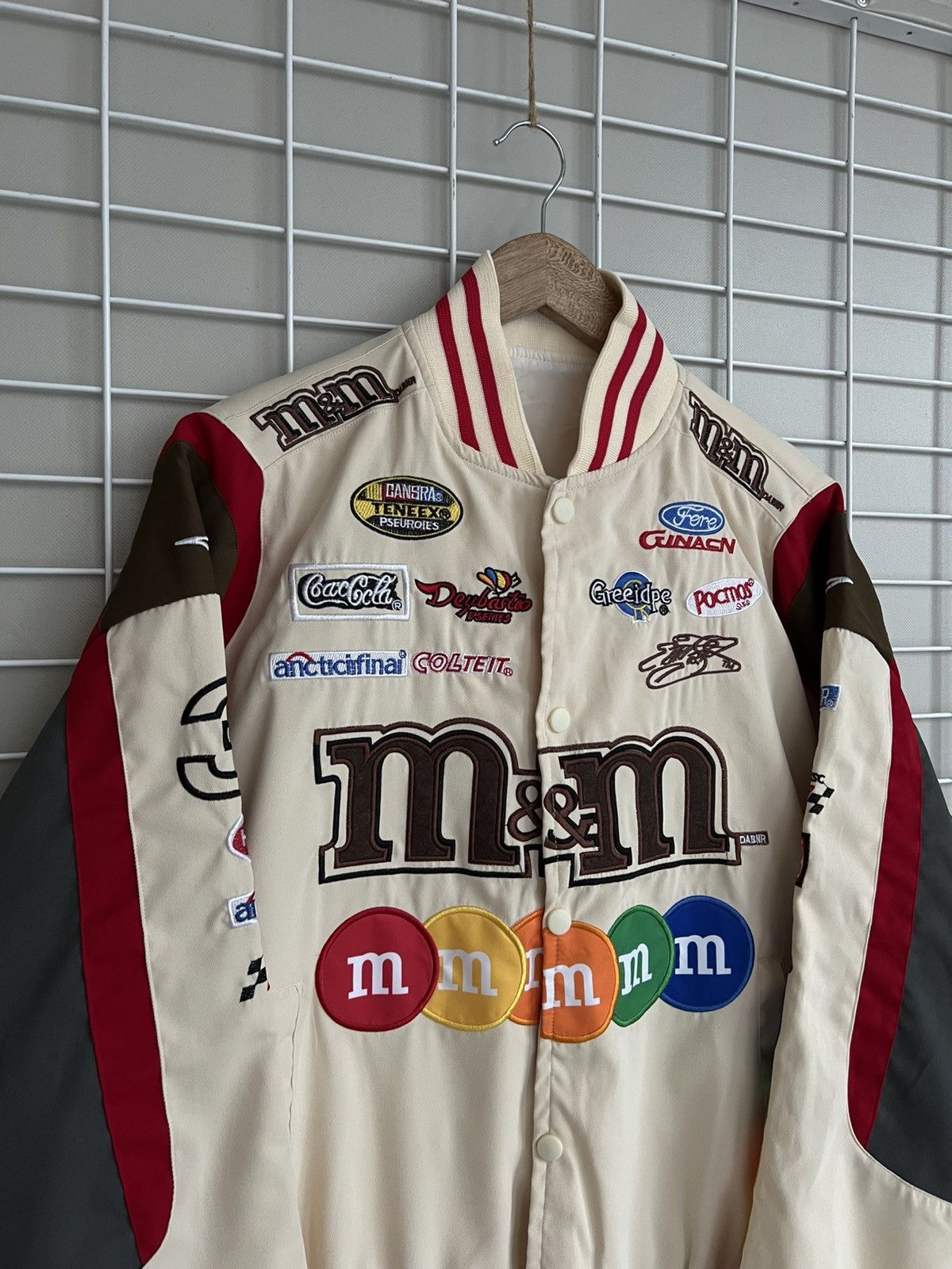 Other M&M Nascar Racing Jacket Mens Size M Varsity Snap Bomber Size US M / EU 48-50 / 2 - 3 Thumbnail