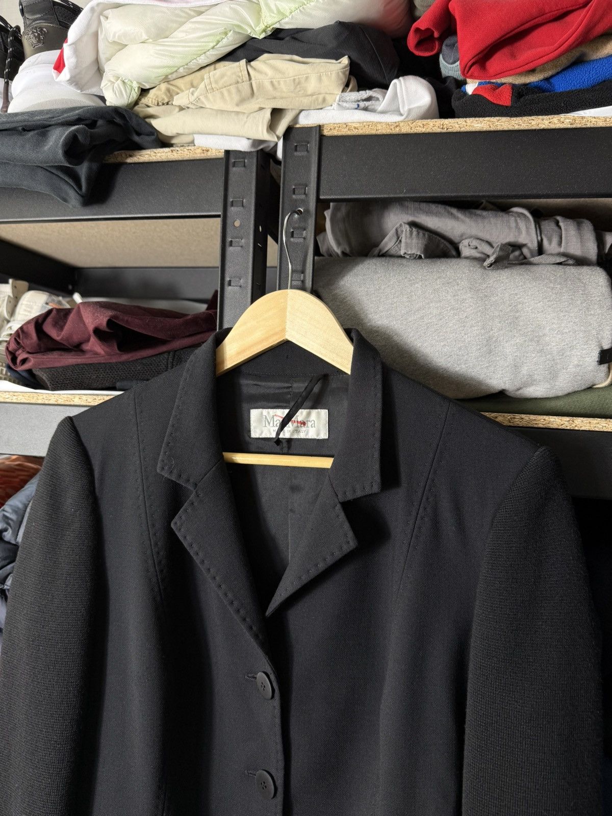 Max Mara Max Mara Virgin Wool Blazer Jacket Black Size 8 / EU 40 Size M / US 6-8 / IT 42-44 - 2 Thumbnail