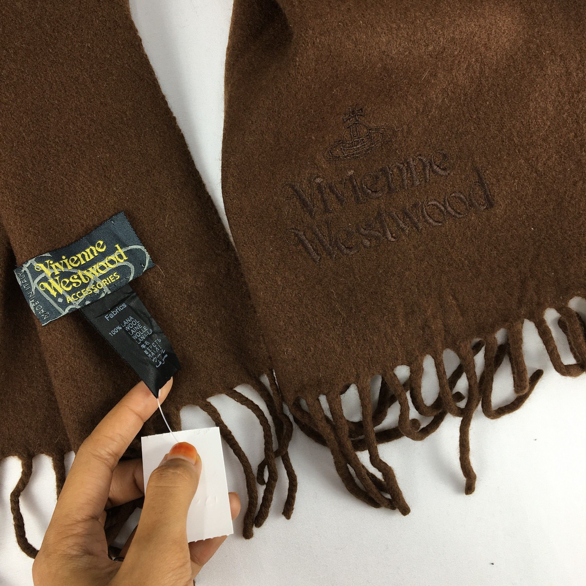 Vivienne Westwood Vintage Vivienne Westwood Scarf Muffler Orbs Wool Scarves Size ONE SIZE - 4 Thumbnail