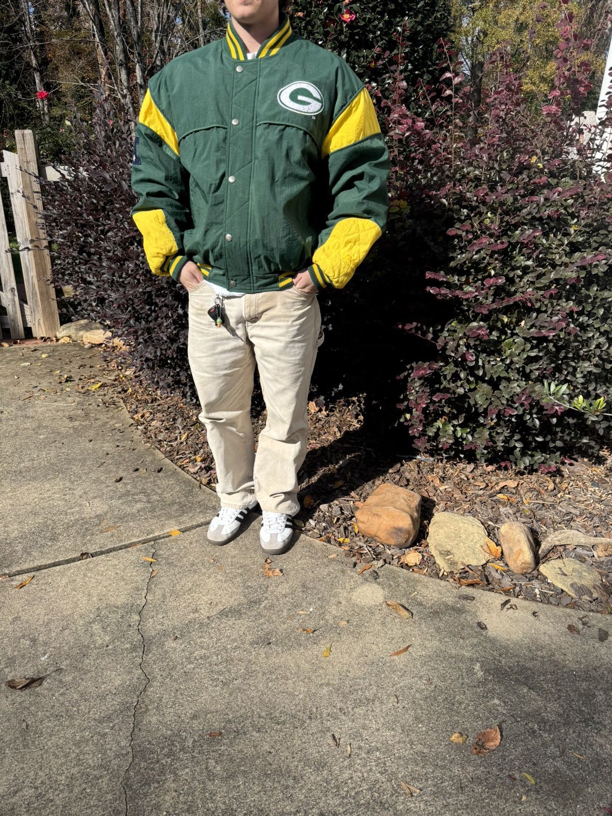 Nutmeg 90s Green Bay Packers Embroidered Full Zip Streetwear Jacket Size US M / EU 48-50 / 2 - 3 Thumbnail