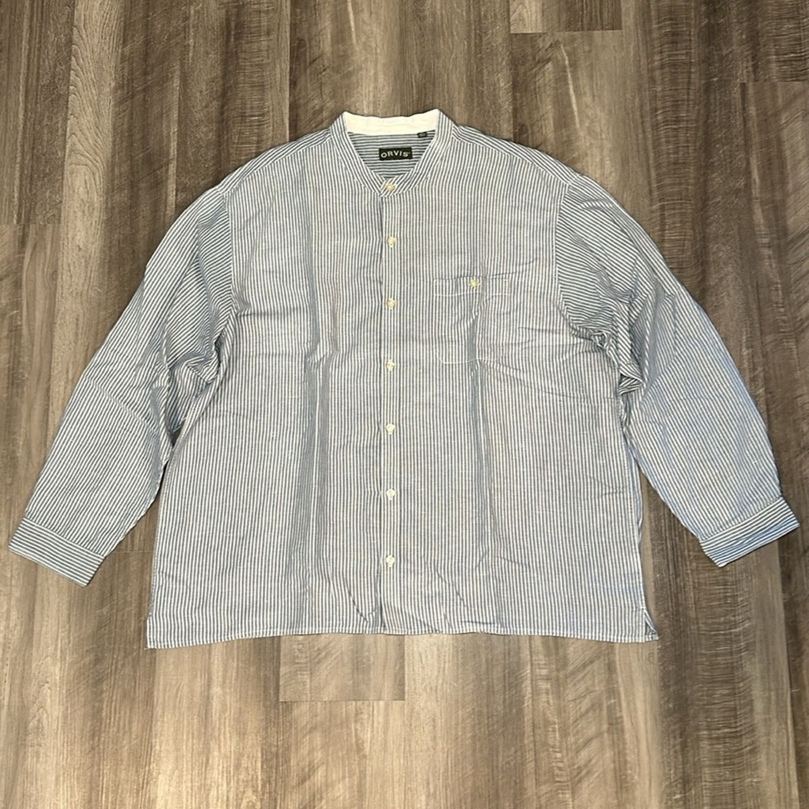 Orvis Orvis Frontier Collar Linen Blend Long Sleeve - 2XL Size US XXL / EU 58 / 5 - 2 Thumbnail