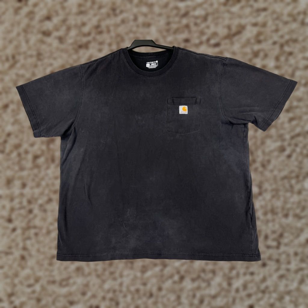 Carhartt Carhartt Men’s K87 T-Shirt – 2XL Black Short Sleeve Crew Neck 100% Cotton Jersey with Logo Embroidered Patch, Workwear Shirt, Big & Tall, Adult Mens Size US XXL / EU 58 / 5 - 1 Thumbnail