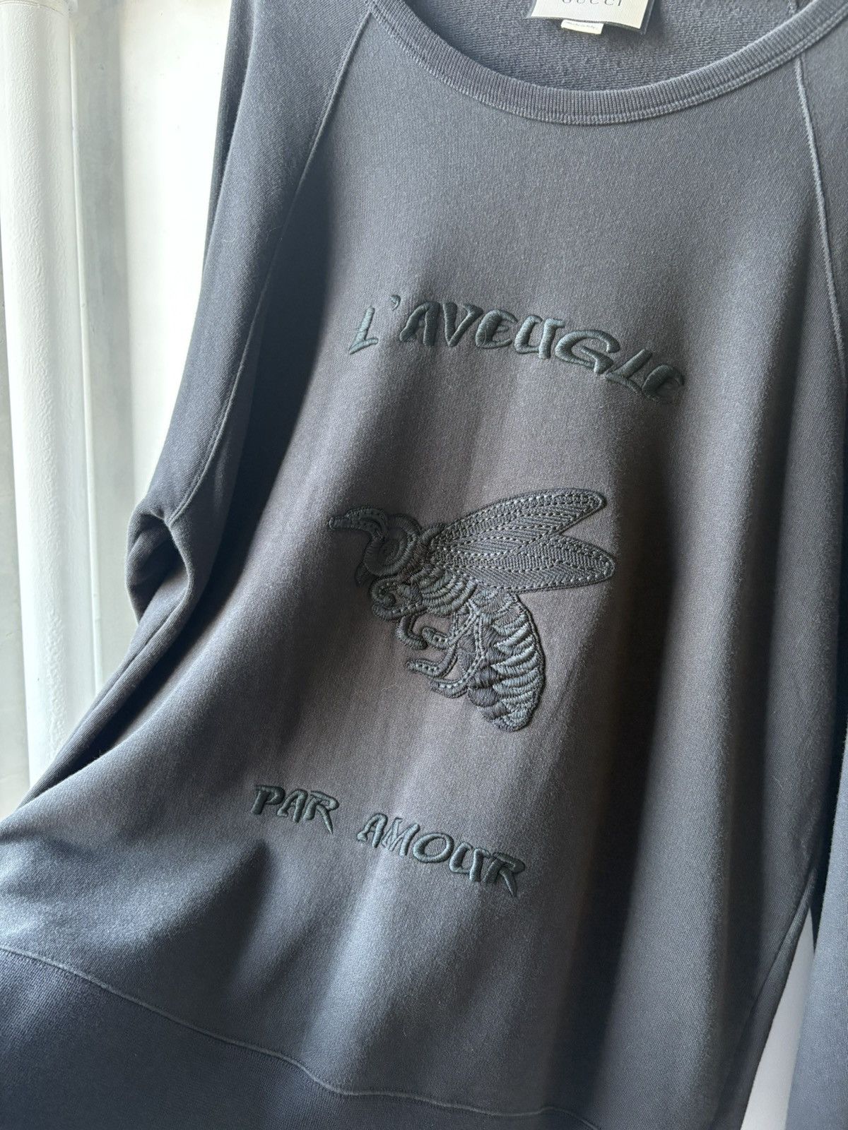 Gucci Gucci Aveugle par amour logo crewneck Size US XL / EU 56 / 4 - 3 Thumbnail