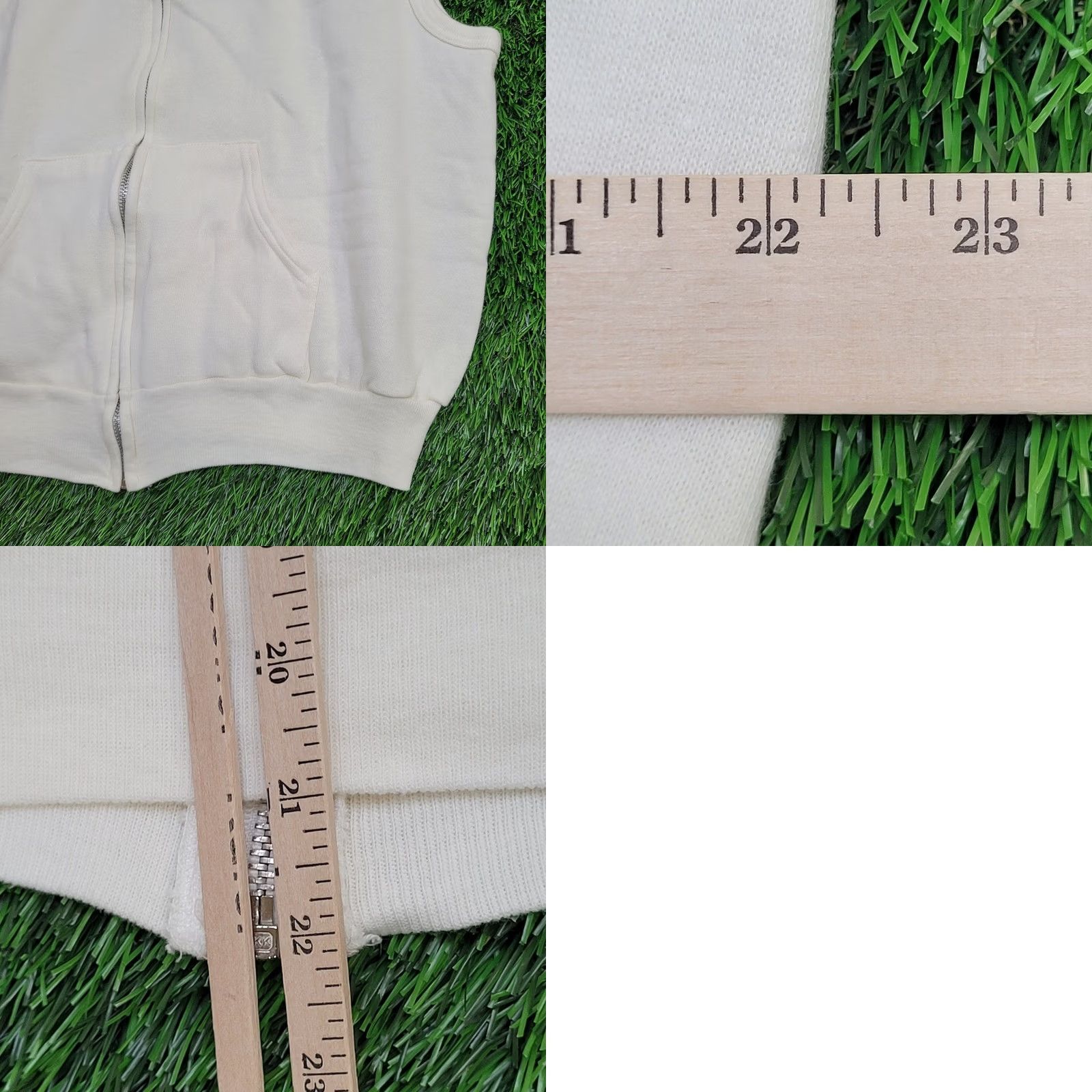 Vintage Vintage 80s Sportswear Fleece Vest Women XL 22x21 Boxy White Vest/Outerwear Size 3XL / US 20-22 - 8 Thumbnail