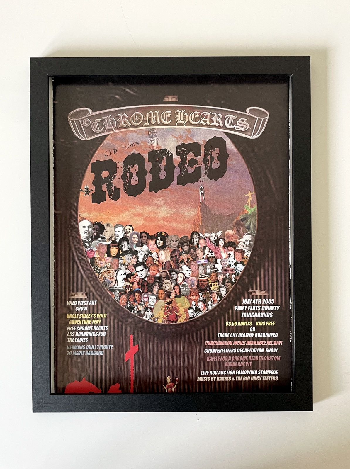Chrome Hearts rodeo photo Poster framed 11x14