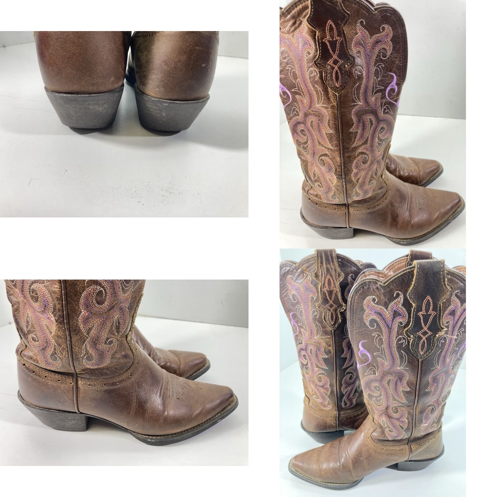 Justin Boots Justin Boots Women Brown Leather Embroidered Western Rodeo 6 B User: Justin Boots Women Brown Leather Embroidered Western Rodeo 6 B Size US 6 / IT 36 - 8 Thumbnail