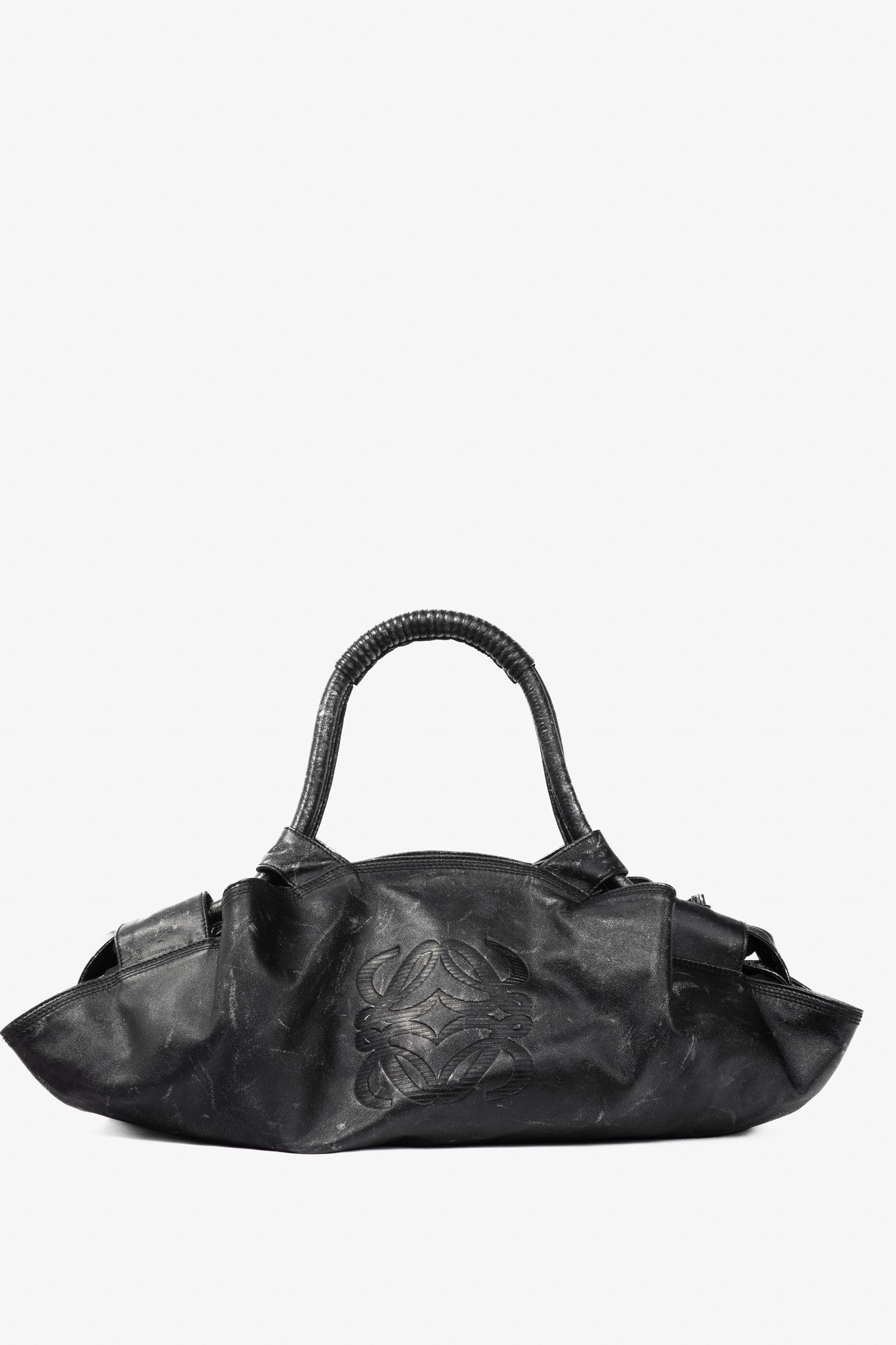 Loewe Loewe Nappa Aire Metallic Black Sheep Skin Anagram Handbag Size ONE SIZE - 1 Thumbnail