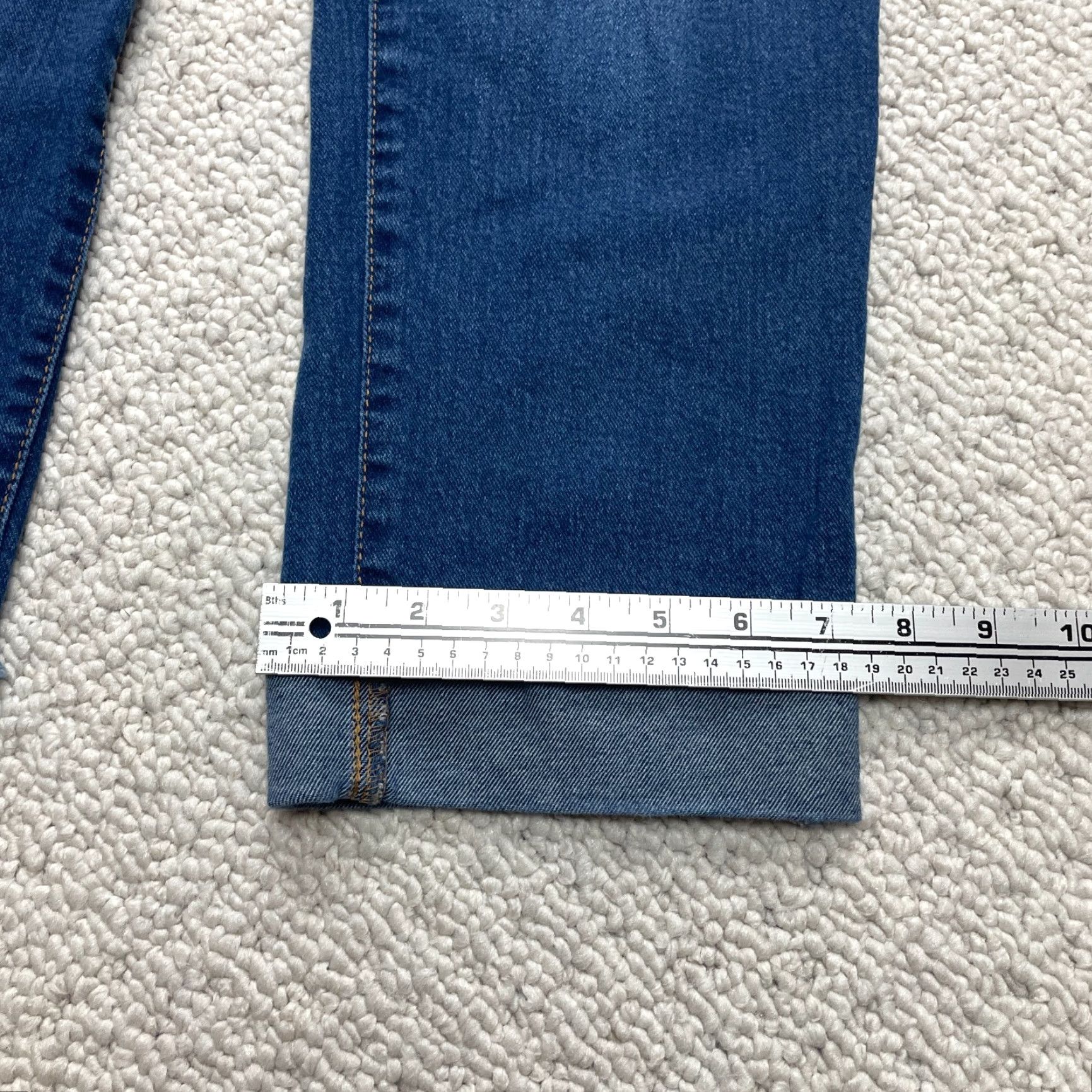 Denime New Direction Jeans Womens 16 R Girlfriend Blue Denim Rolled Hems 36x26 Size 38" / US 16 / IT 52 - 2 Thumbnail