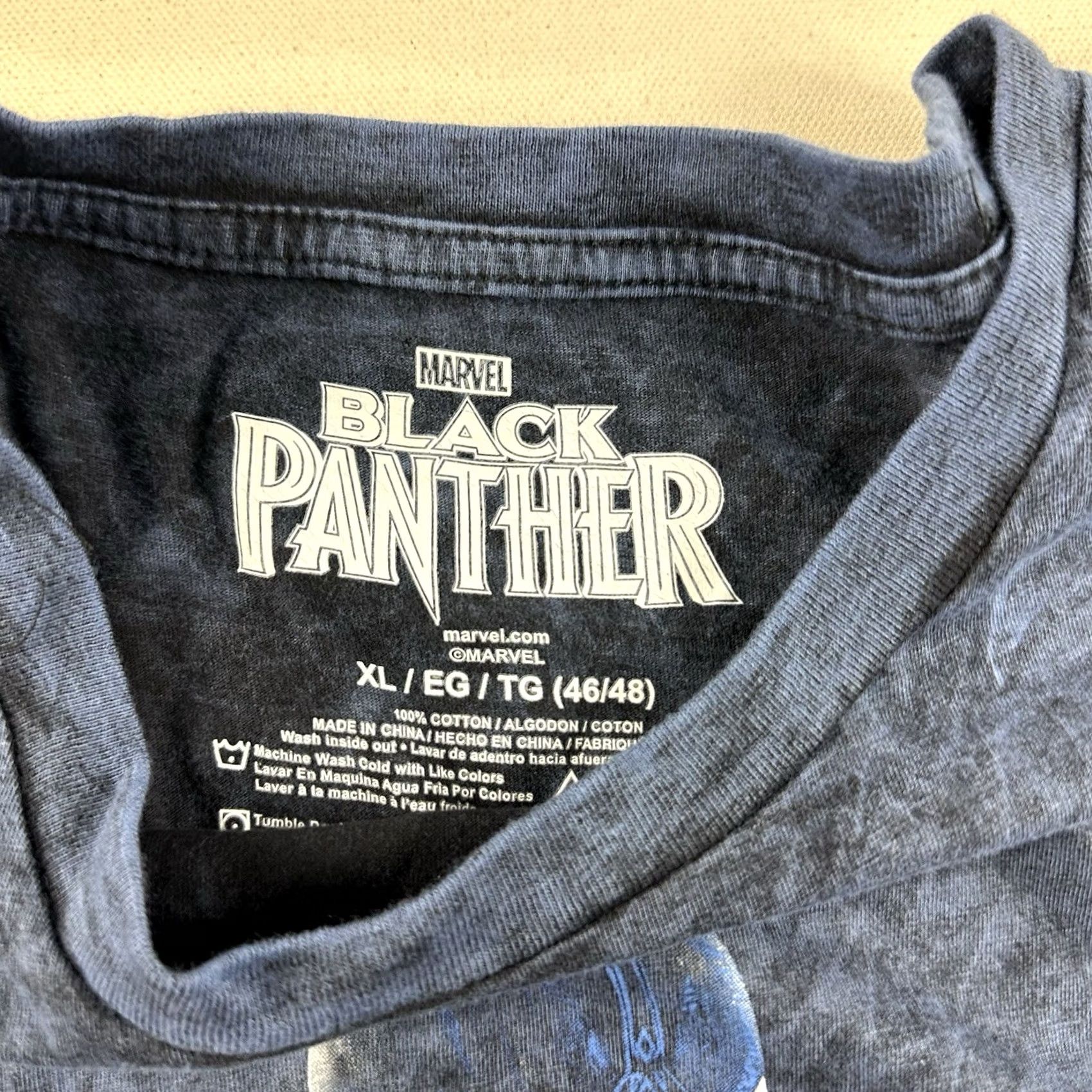 Vintage Marvel Black Panther Short Sleeve T Shirt Mens XL Comics Blue Size US XL / EU 56 / 4 - 7 Thumbnail