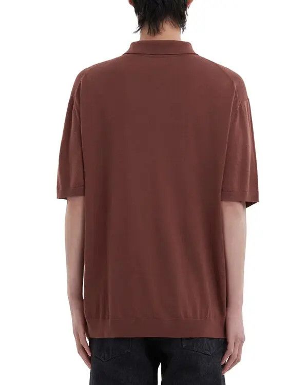Marni o1w1db11125 Fine Wool Polo Shirt in Brown Size US L / EU 52-54 / 3 - 4 Thumbnail