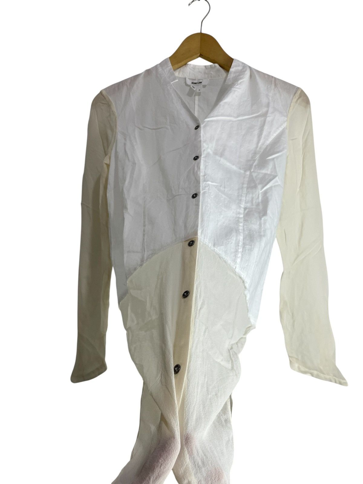Helmut Lang 2000s Helmut Lang Silk Shirt TRANSPARENT Size S / US 4 / IT 40 - 3 Thumbnail