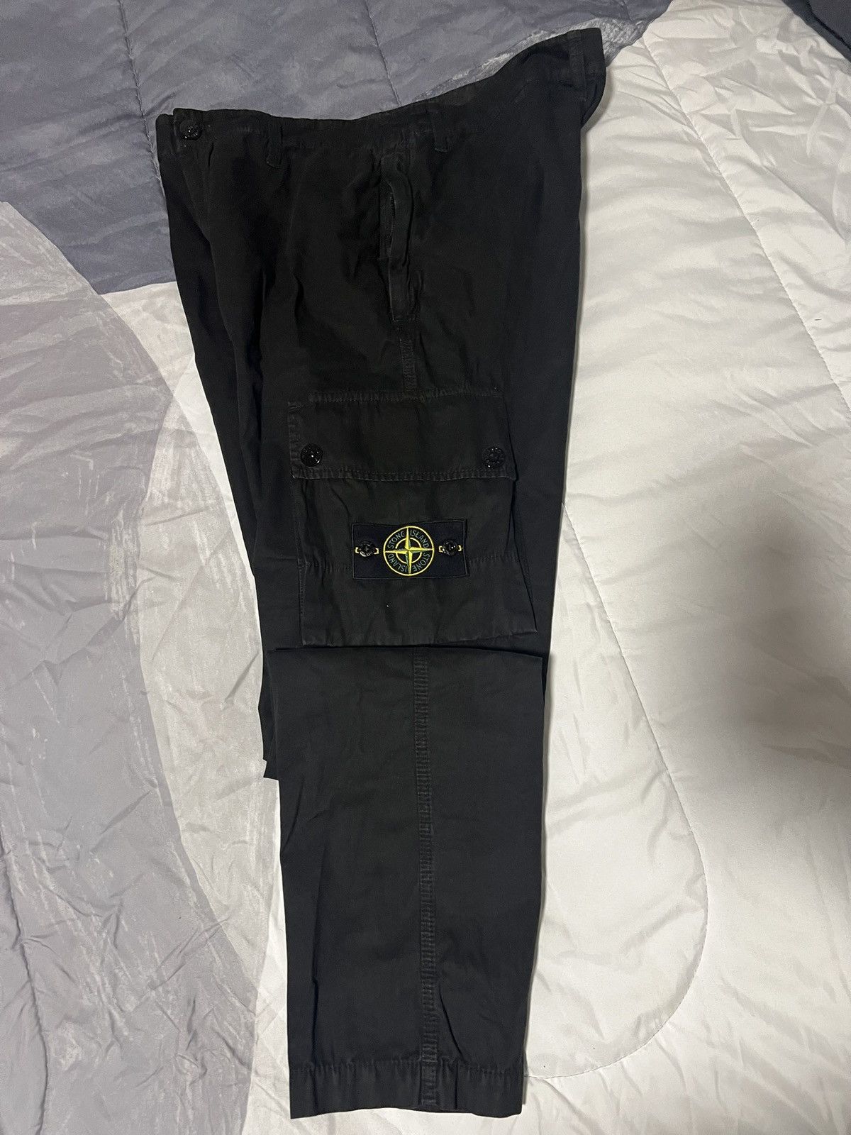 Stone Island Black Patch Cargo Pants Size US 34 / EU 50 - 2 Thumbnail