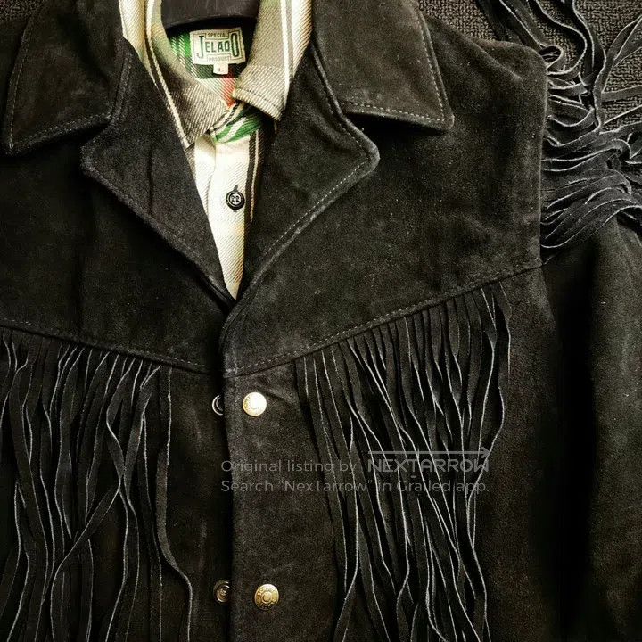 Schott Schott Suede western cowboy fringed leather jacket Size US S / EU 44-46 / 1 - 3 Thumbnail
