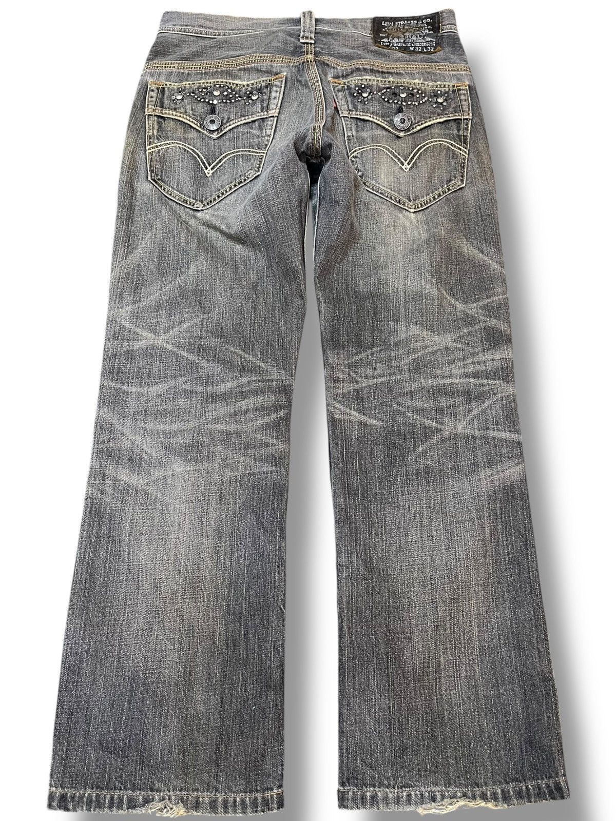 2000s Levi's 502 gruge denim pants y2k 2000s Levi's 502 grunge