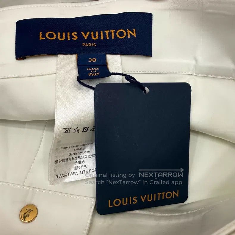 Louis Vuitton Louis Vuitton White nylon straight-leg pants Size US 38 / EU 54 - 3 Thumbnail