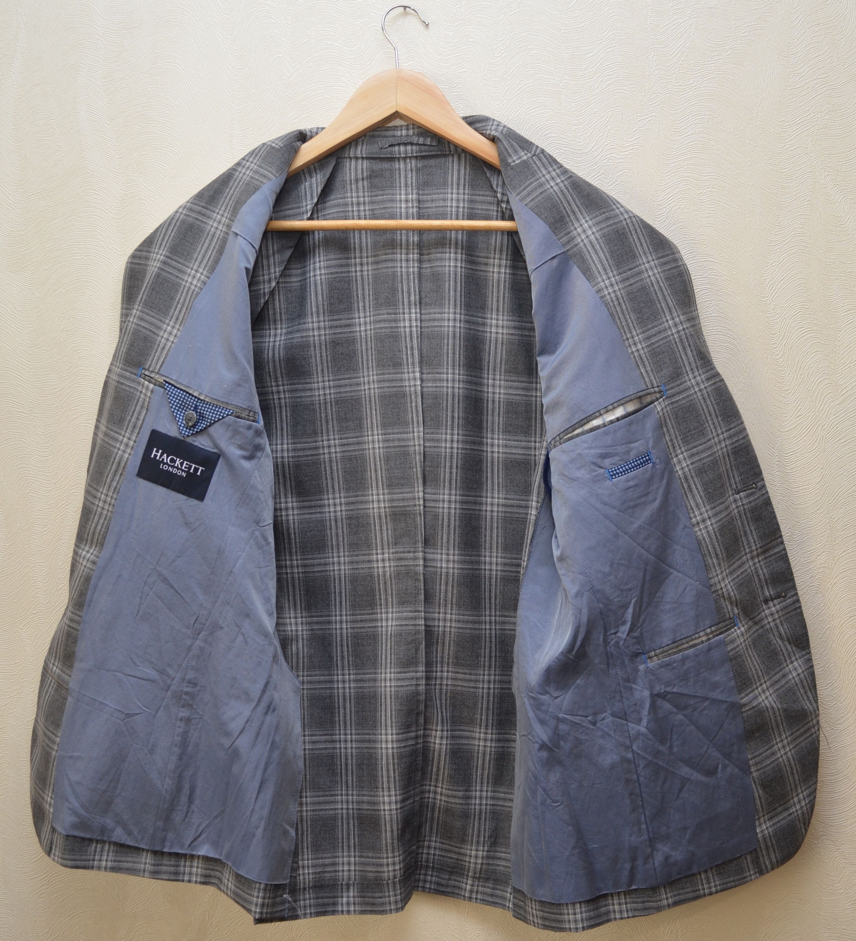 Hackett Hackett Blazer Jacket Unlined Check Wool EU48 US38 Size 38R - 11 Thumbnail