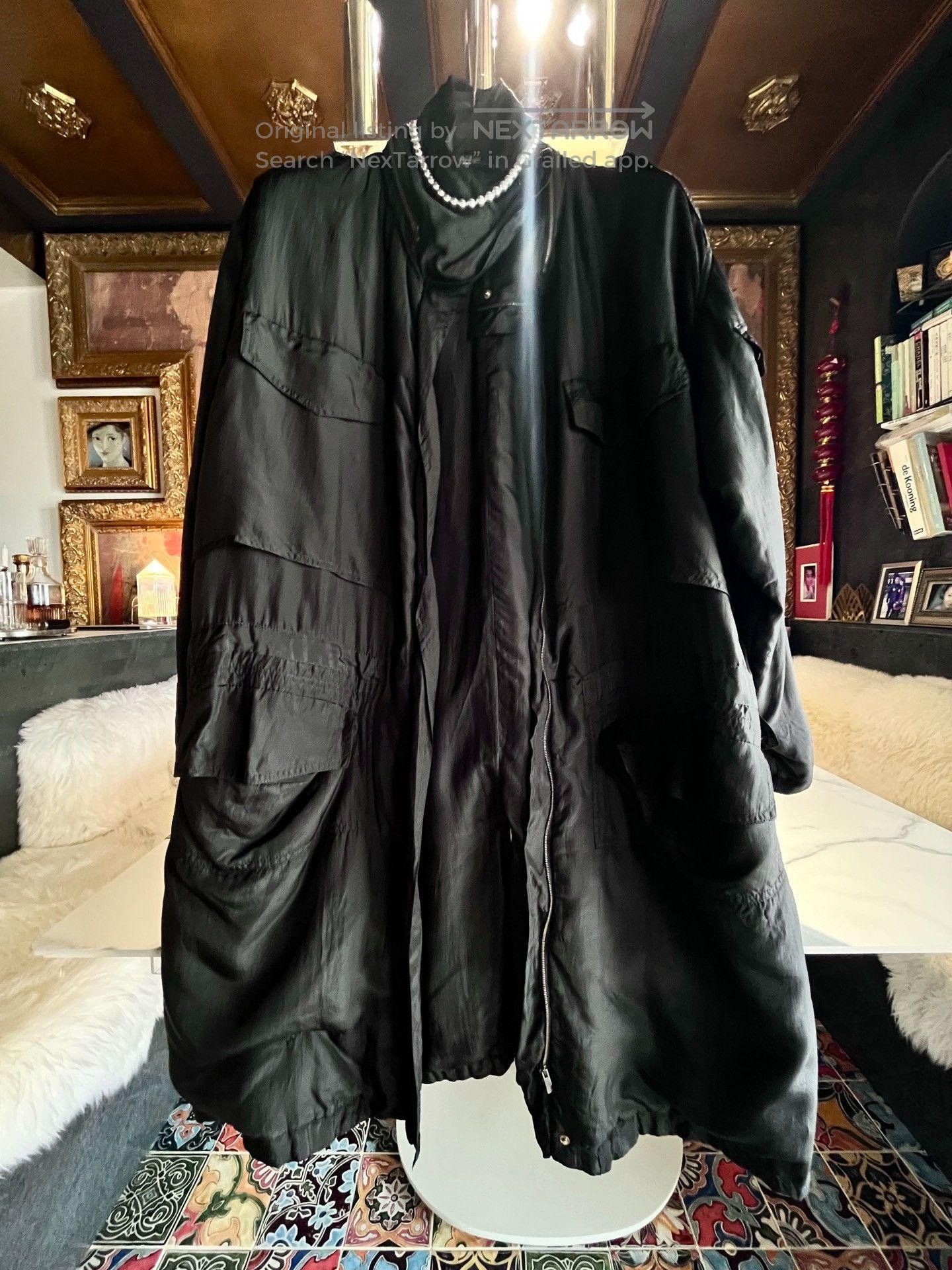 Stella McCartney Stella McCartney Black Silk Long Trench Coat. Size S / US 4 / IT 40 - 2 Thumbnail