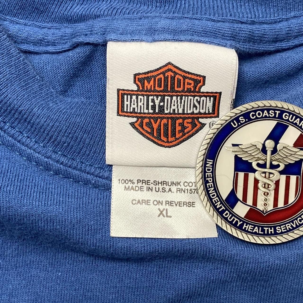 Harley Davidson Vintage Harley Davidson IL 2005 Blue Biker Tee Size XL Size US XL / EU 56 / 4 - 3 Thumbnail