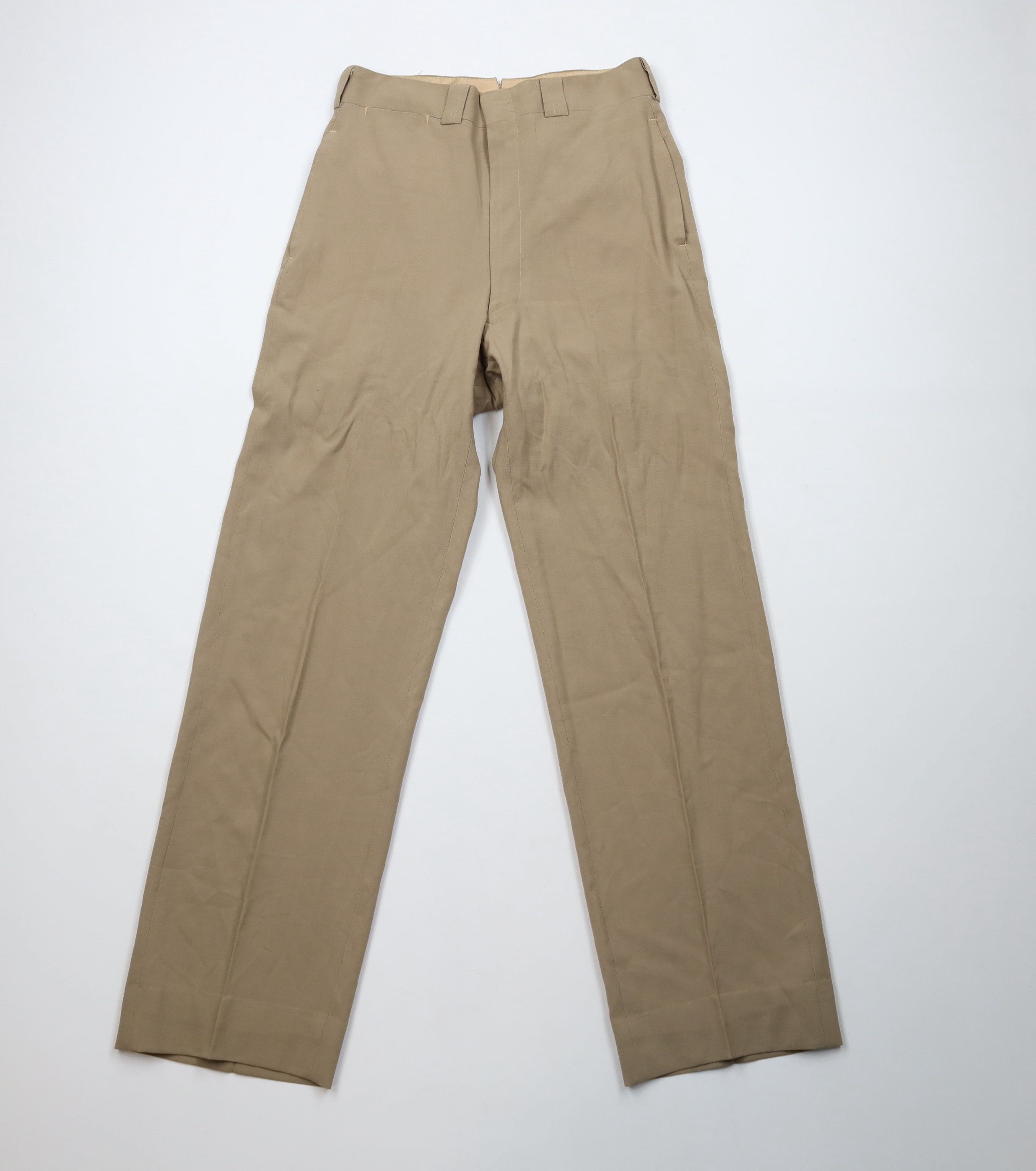 Vintage Vintage 50s Rockabilly Wide Leg Chino Pants Beige USA Size US 30 / EU 46 - 1 Thumbnail