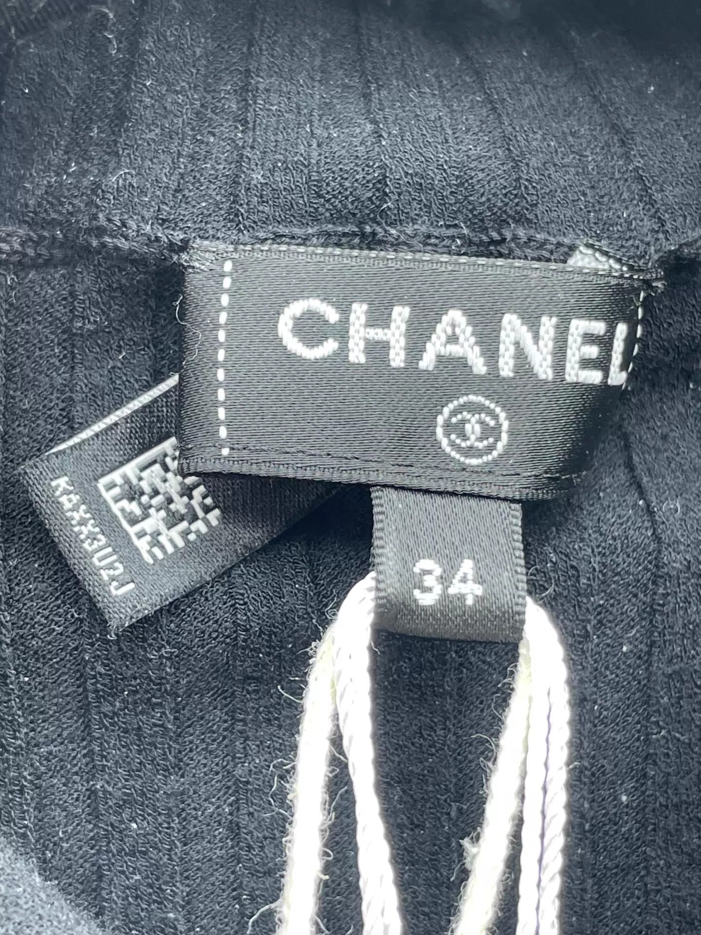 Chanel Chanel25C Blk ShortSlv Hood Knit Top 34 99New w/Tags Size XS / US 0-2 / IT 36-38 - 7 Thumbnail
