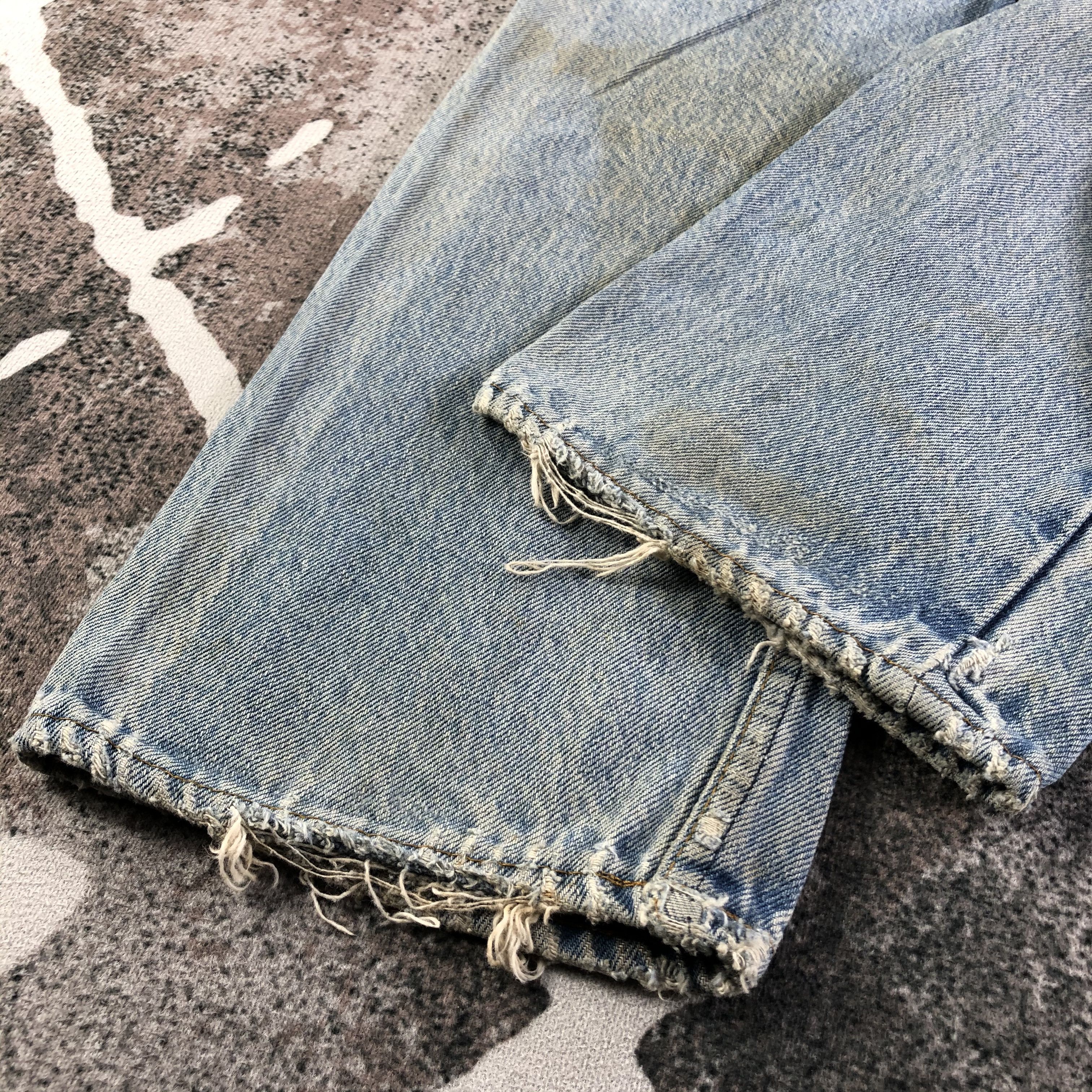 Levi's Vintage Distress 80s Levis 501 Jeans Dirty Wash KJ2513 Size US 27 - 5 Thumbnail