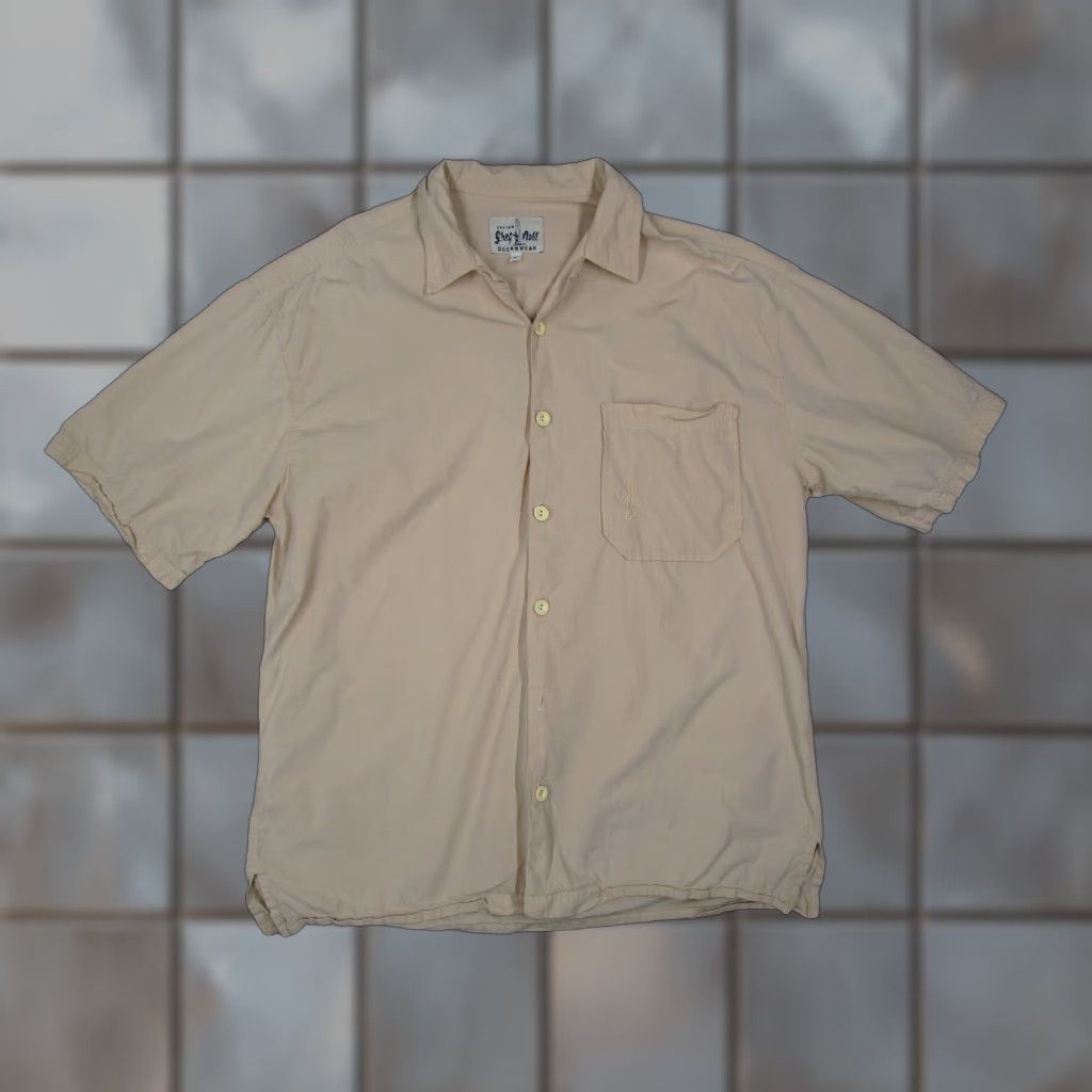 Vintage Greg Noll Oceanwear Shirt Mens Large Beige Button Up Hawaiian Camp Tiki Size US L / EU 52-54 / 3 - 1 Thumbnail