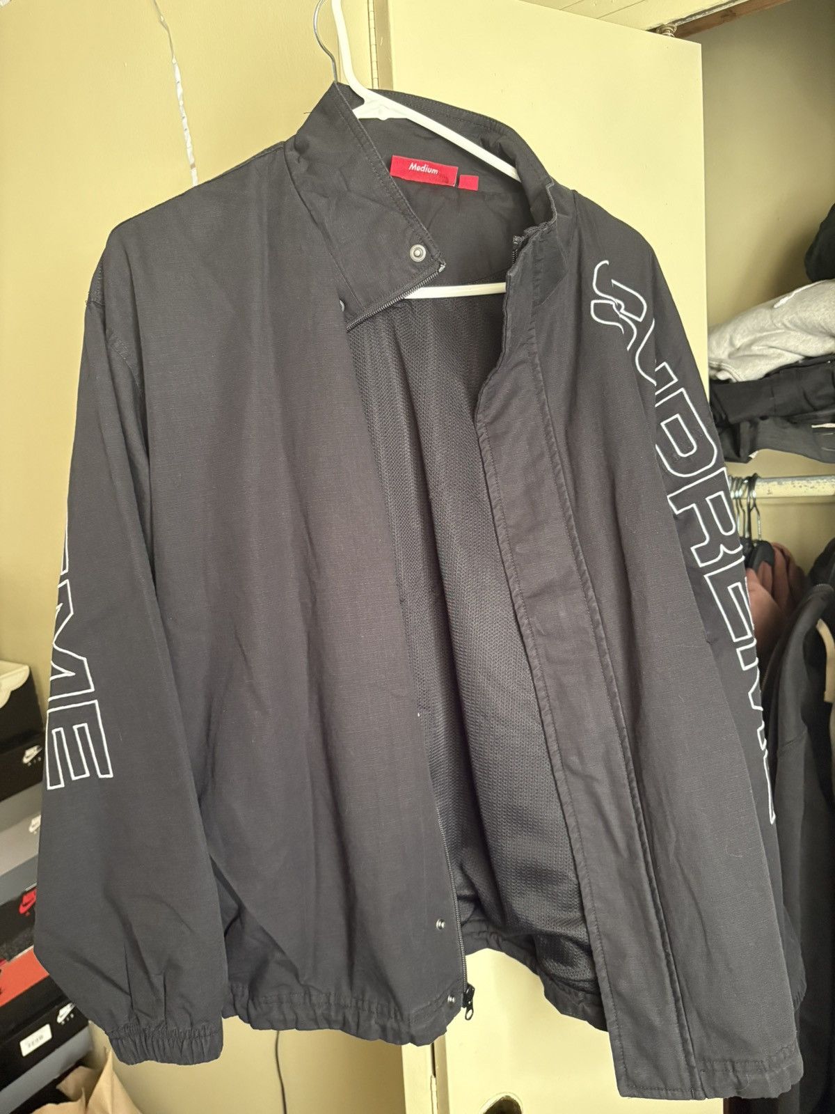 Supreme Supreme Spellout Embroidered Ripstop Track Jacket FW25