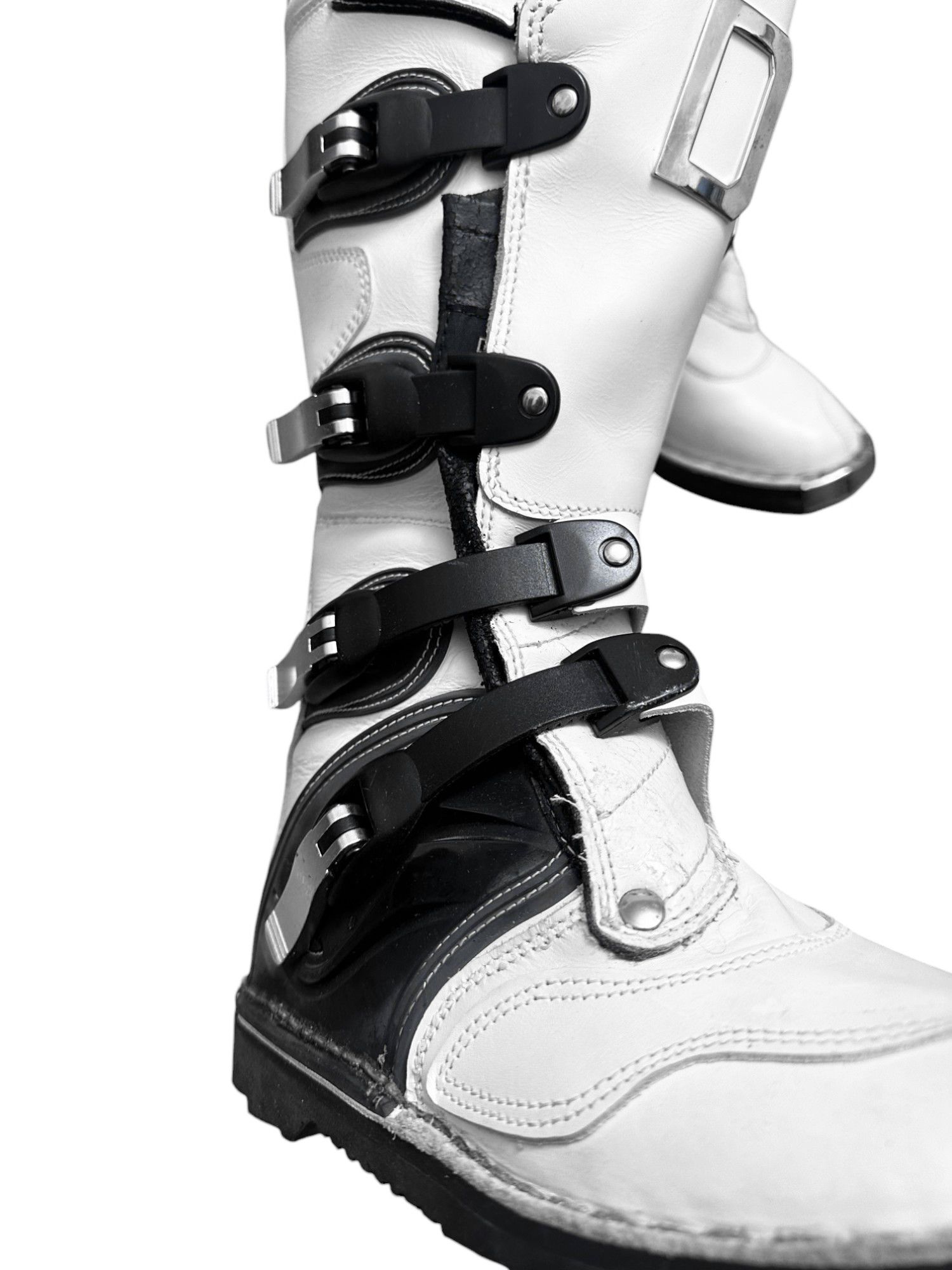 Dolce & Gabbana F/W 2003 Moto Cross White Boots Size US 5 / IT 35 - 4 Thumbnail