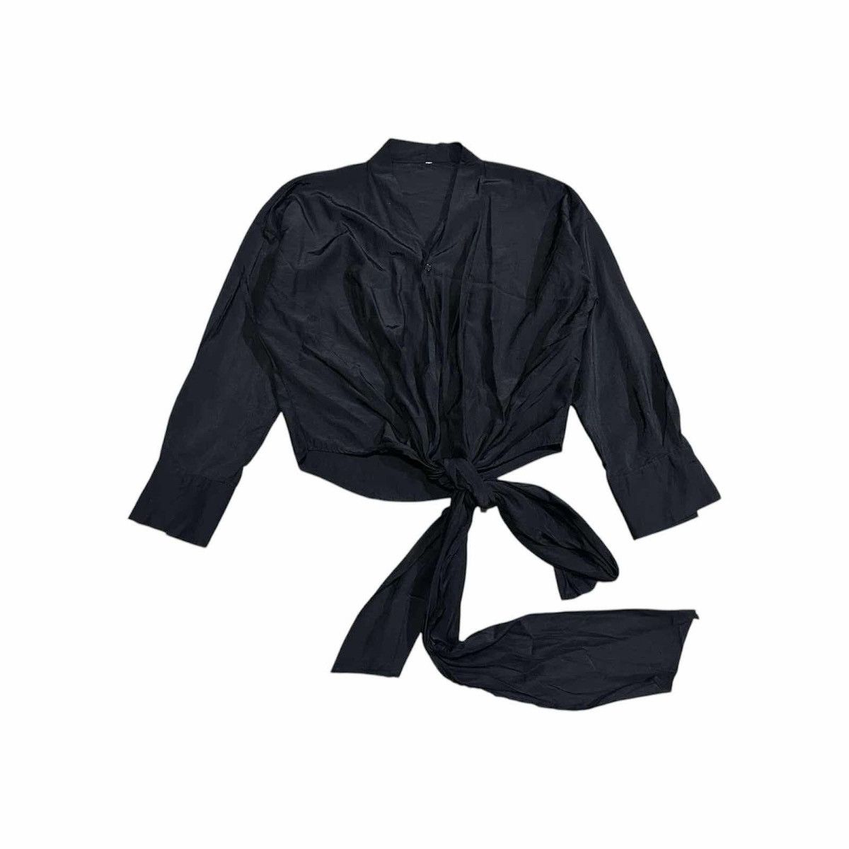 🔥Y2K Vintage Re Edit Knotted Draped Shirt