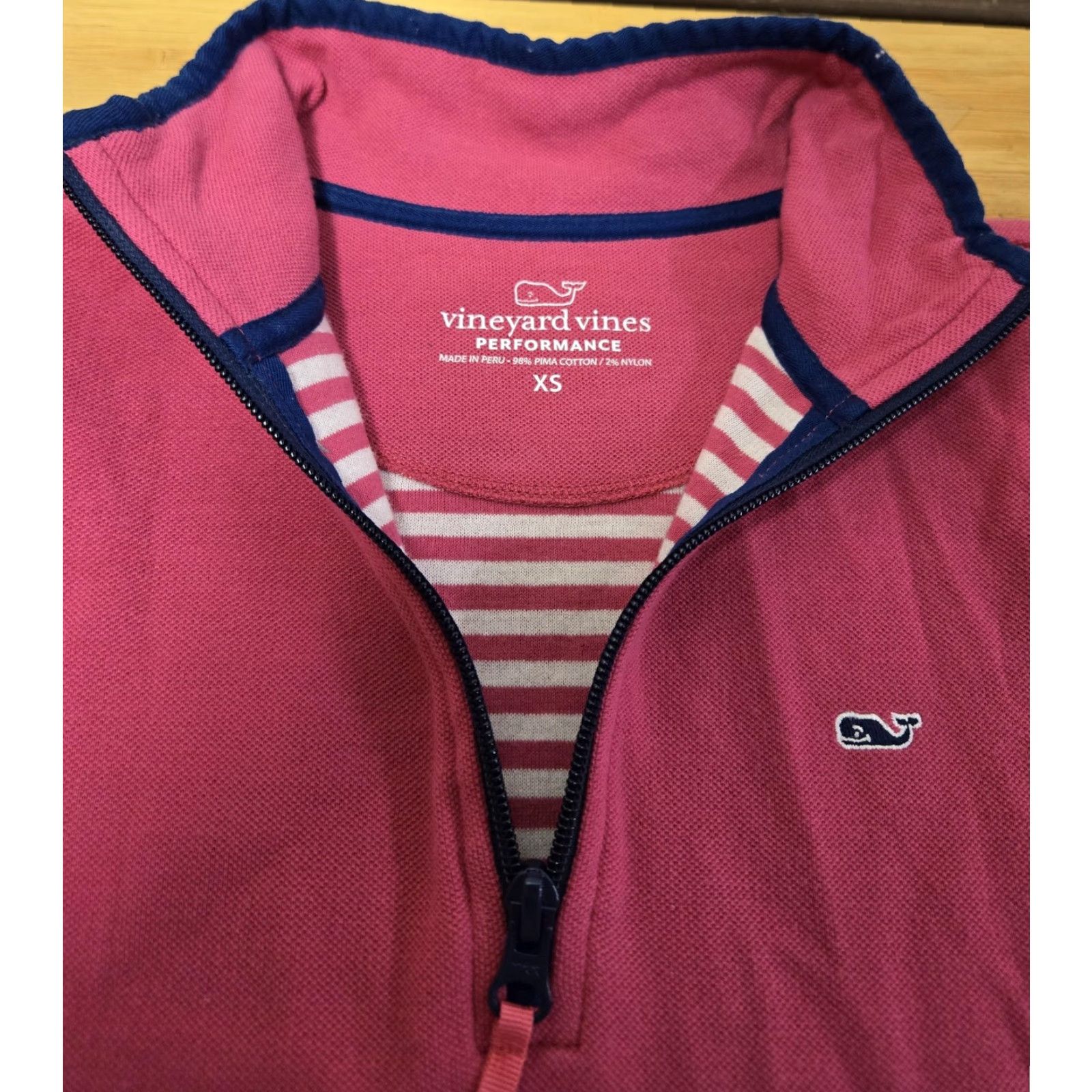 Vineyard Vines VINEYARD VINES Pullover Womens XS Pink Performance Quarter Zip Whale Logo Top Size XS / US 0-2 / IT 36-38 - 4 Thumbnail