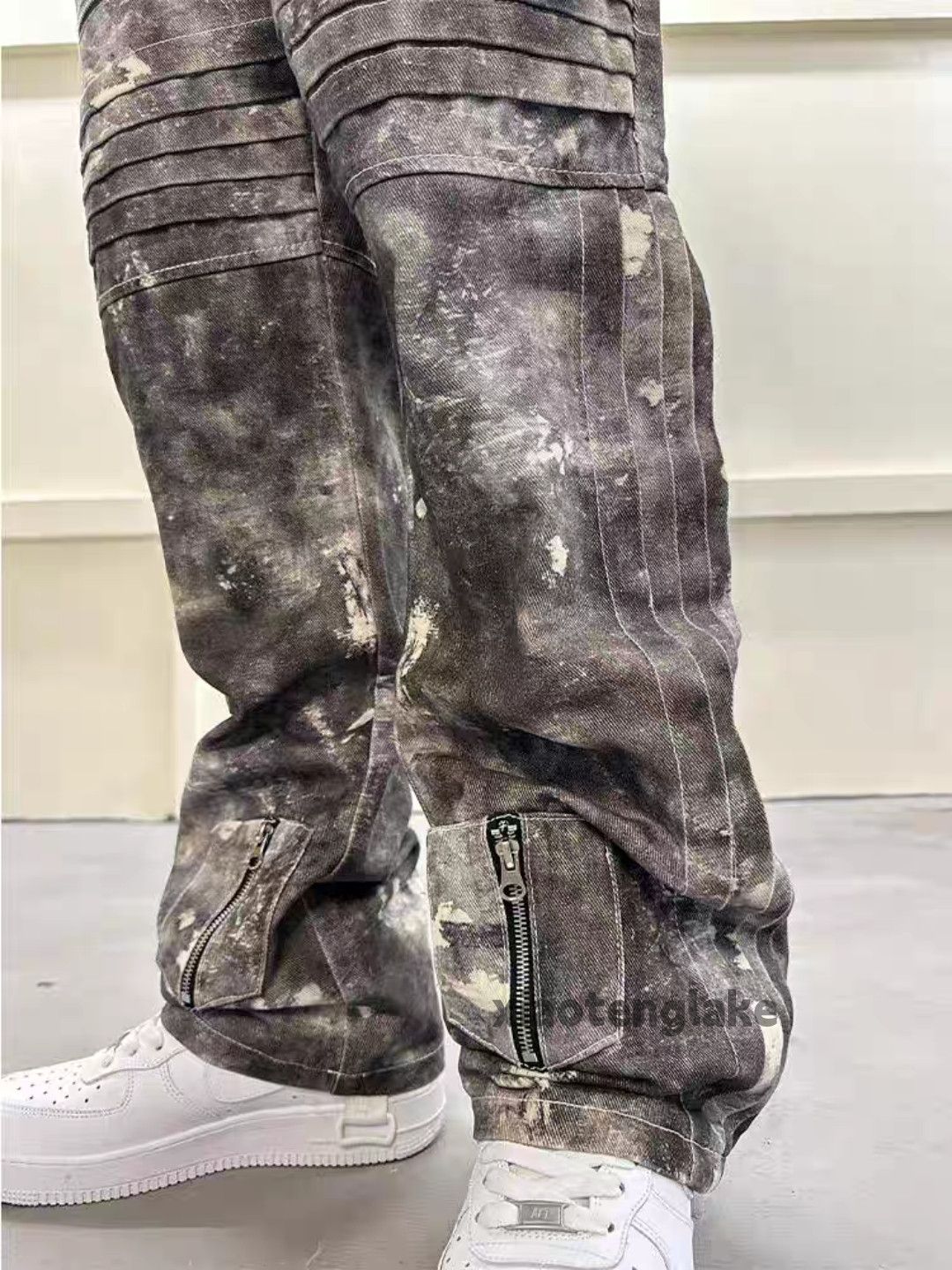 Vintage ltx zipper utility loose baggy camo outdoor pants Size US 34 / EU 50 - 4 Thumbnail