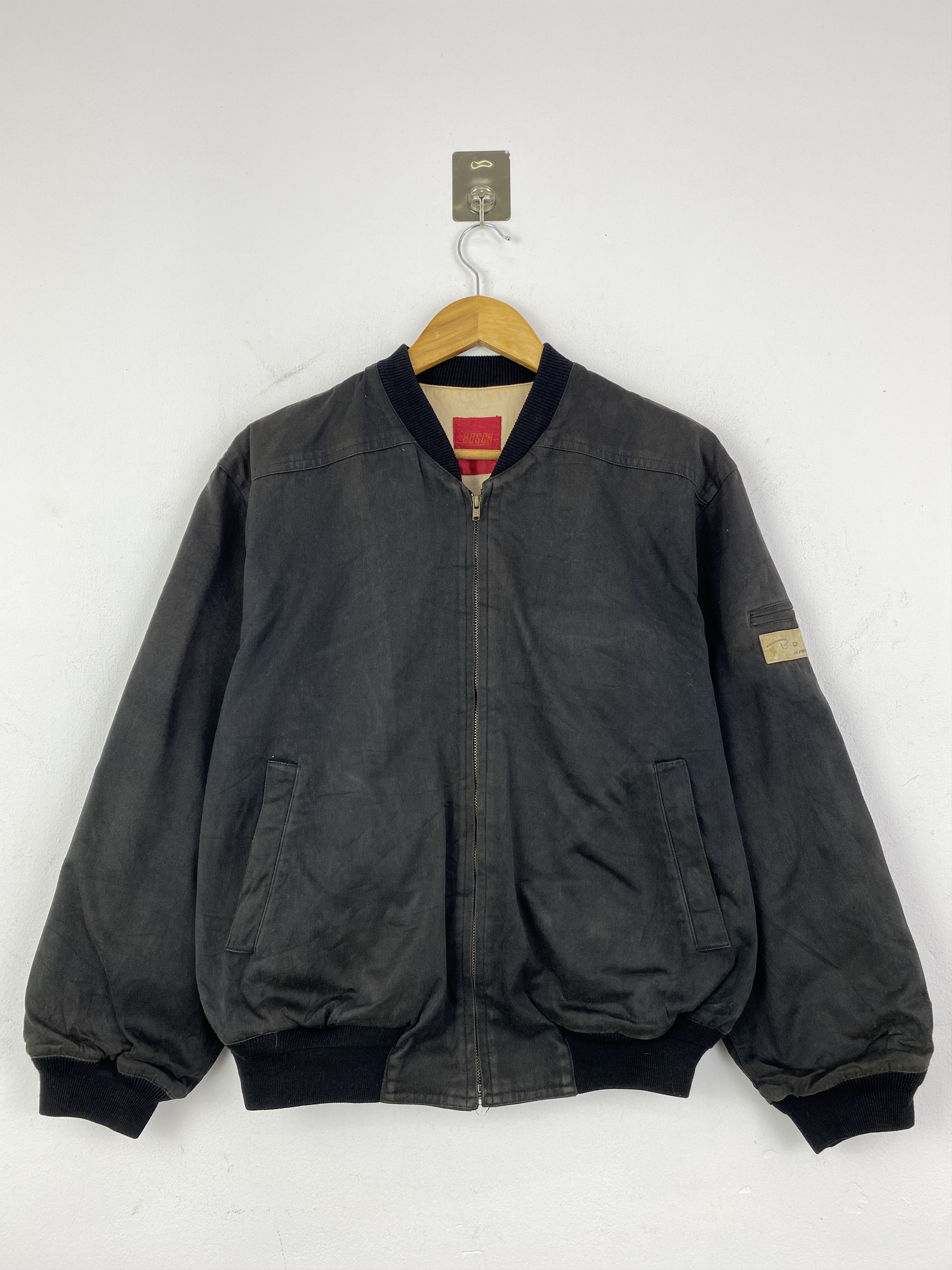 Other Vintage Bosch Black Bomber Jacket JA0208 Size US M / EU 48-50 / 2 - 1 Thumbnail