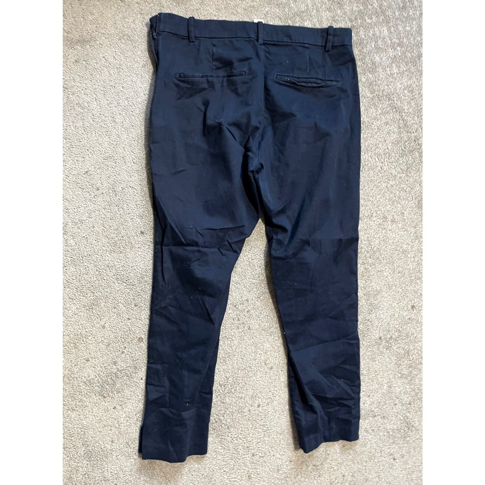 H&M H&M Dress Pants Women Size 14 Navy Business Casual Pull on Side Zip Ankle Size 36" / US 14 / IT 50 - 3 Thumbnail
