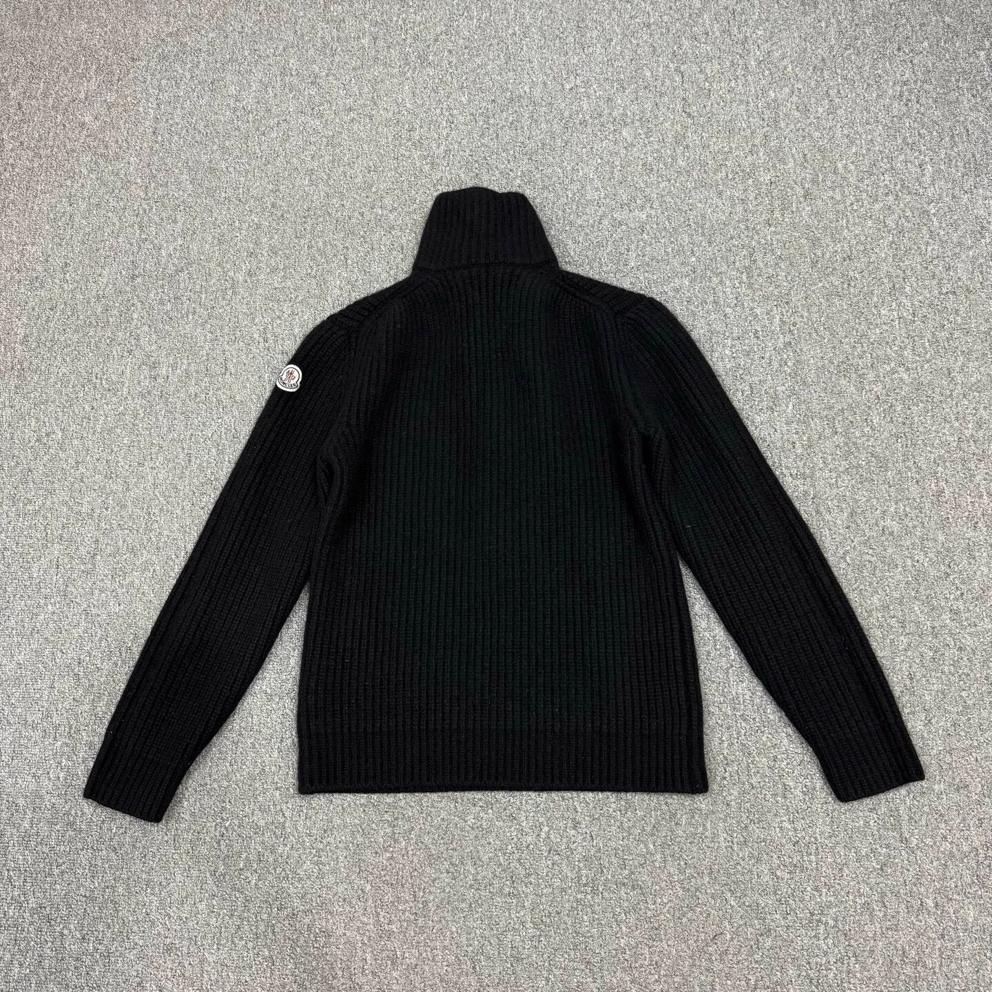 Moncler Moncler half-zip wool sweater L black Size US L / EU 52-54 / 3 - 2 Thumbnail